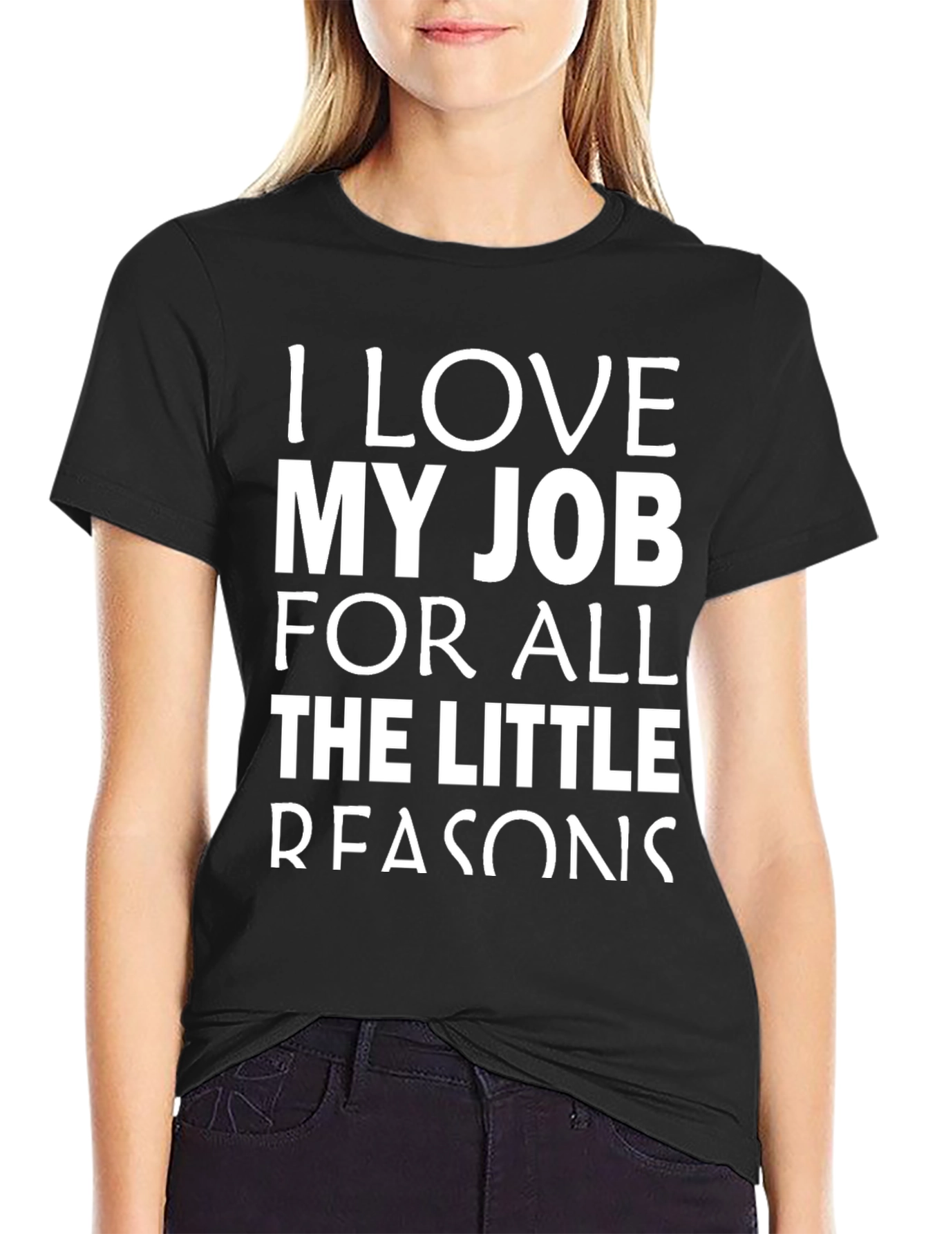 Funny I Love My Job Black T-Shirt