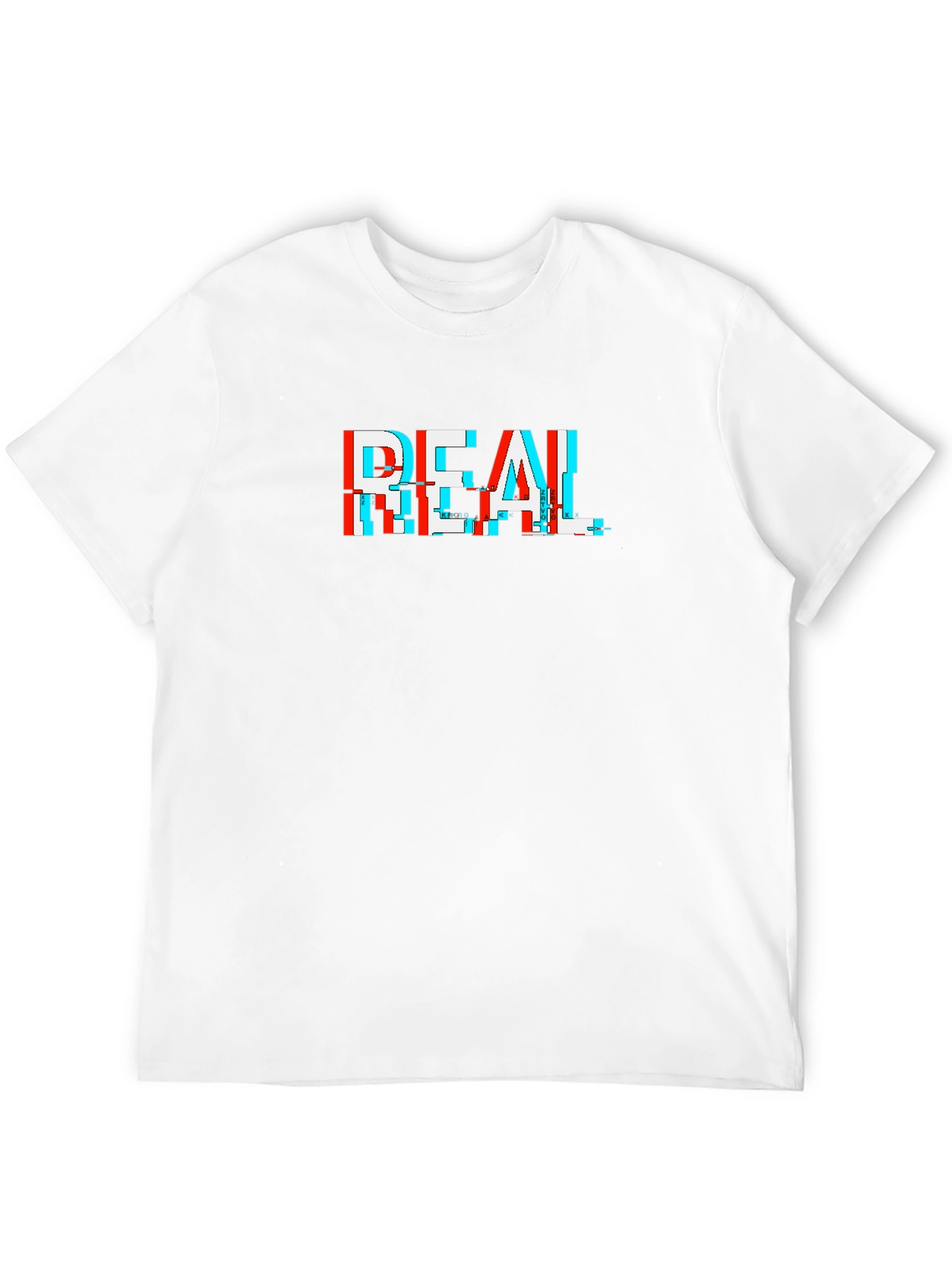 REAL Glitch Graphic Tee - Black Cotton T-Shirt