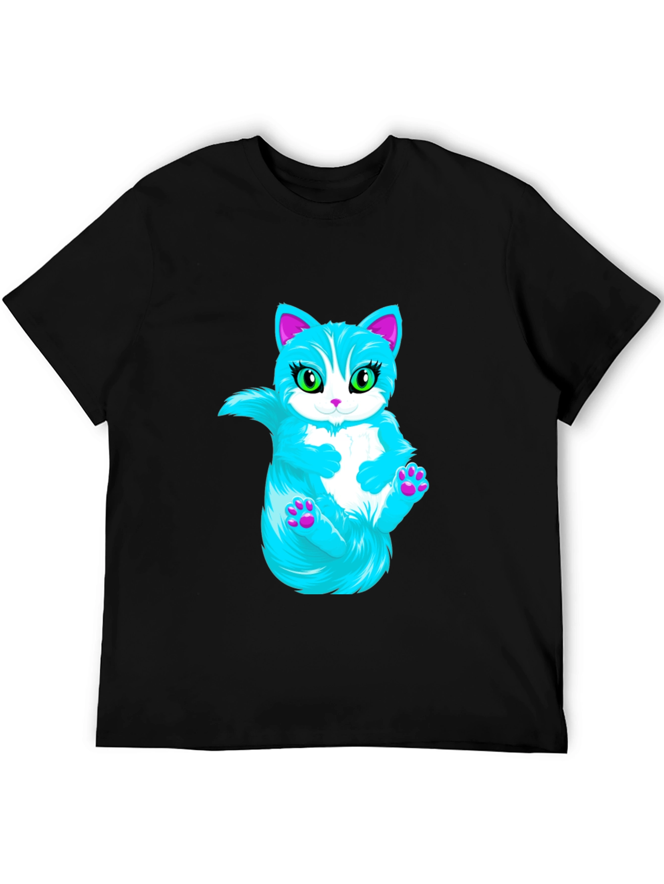 Cool Cat Graphic T-Shirt - Black
