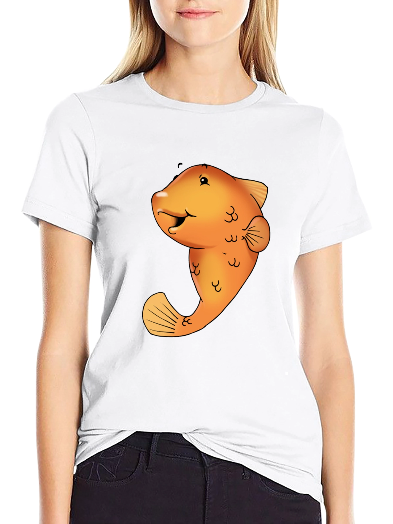 Funny Fish Graphic Tee - Black