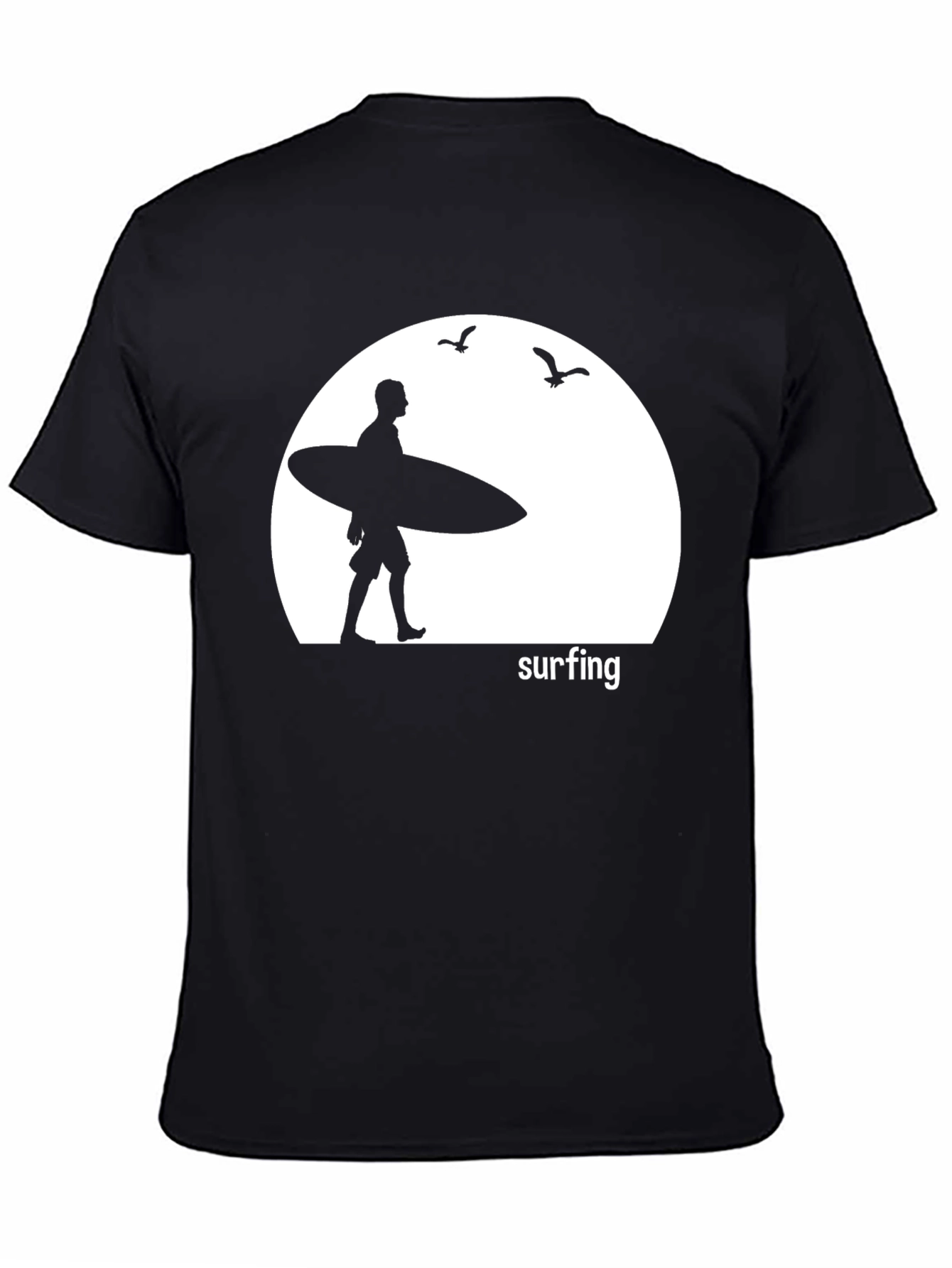 Surfing Silhouette Graphic T-Shirt