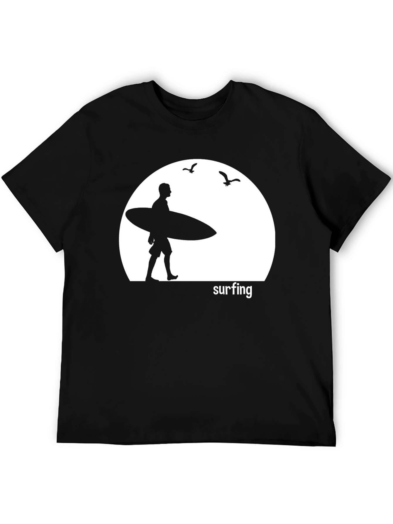 Surfing Silhouette Graphic T-Shirt