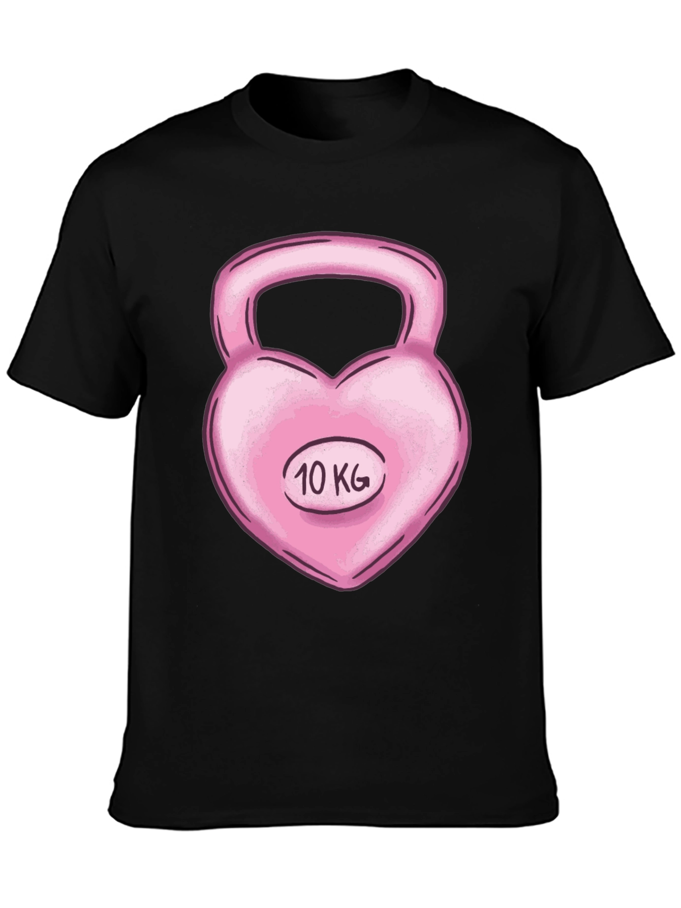 Heart Kettlebell 10 KG Black T-Shirt