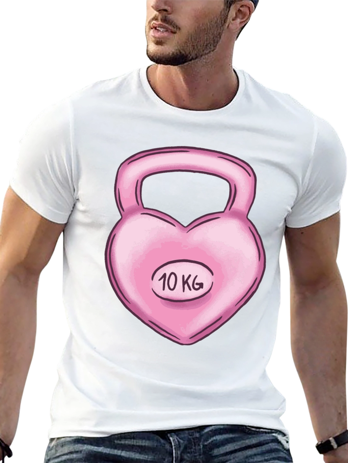 Heart Kettlebell 10 KG Black T-Shirt