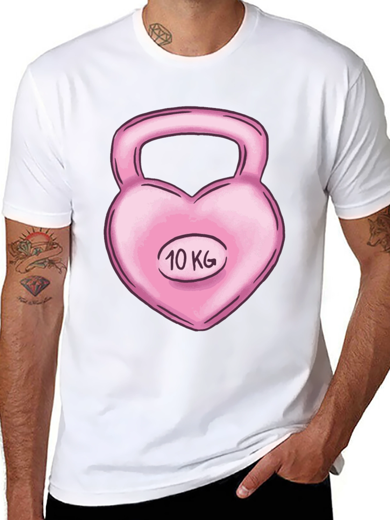 Heart Kettlebell 10 KG Black T-Shirt