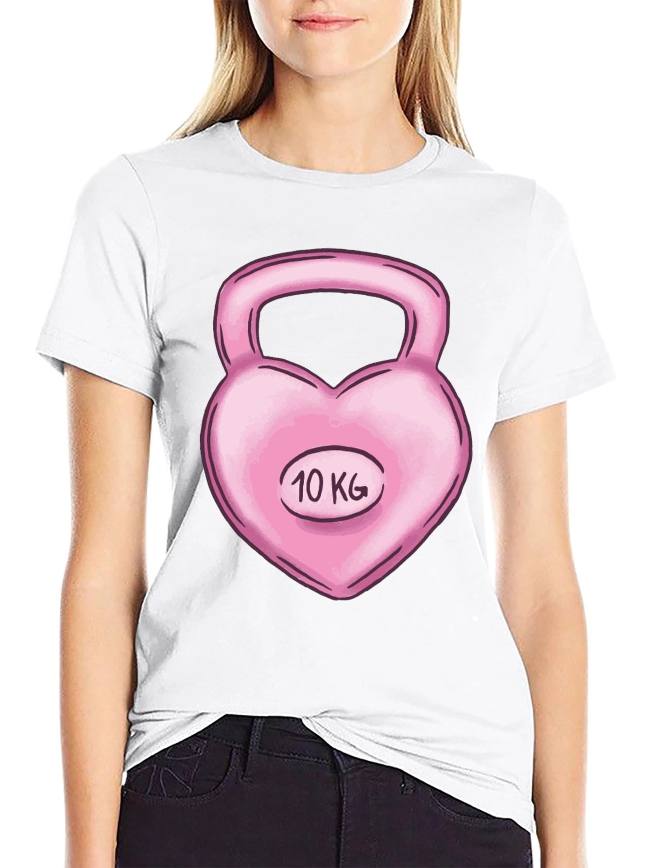 Heart Kettlebell 10 KG Black T-Shirt