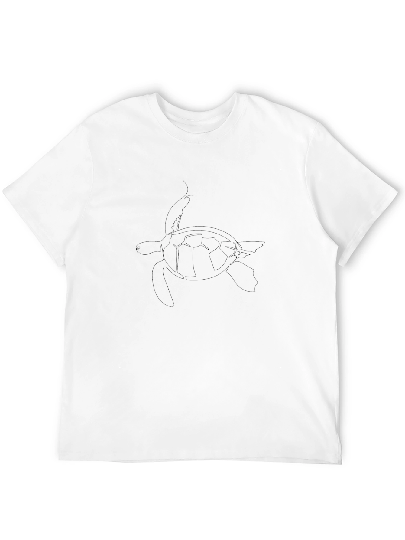Mens Black T-Shirt with Sea Turtle Design