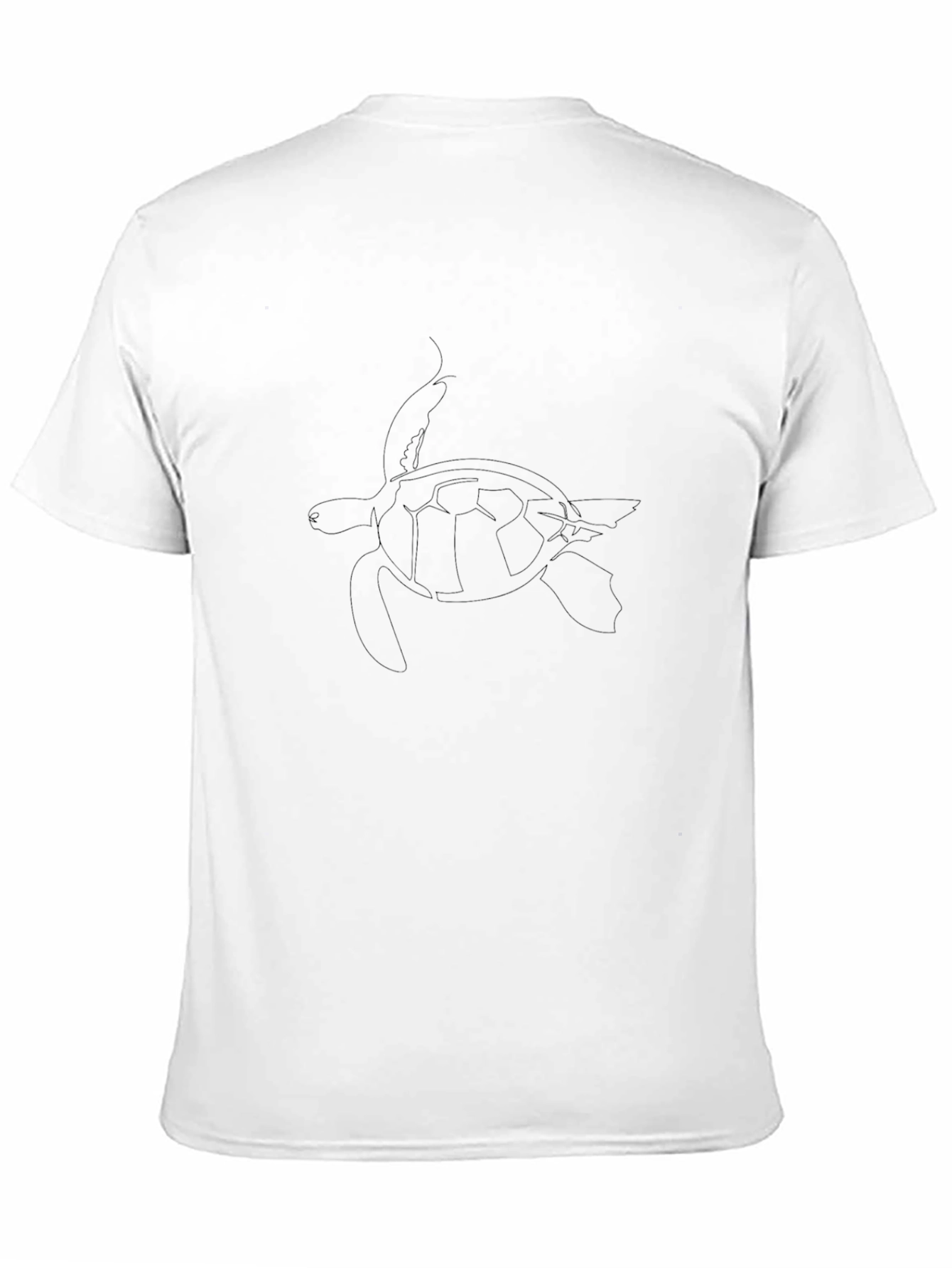 Mens Black T-Shirt with Sea Turtle Design