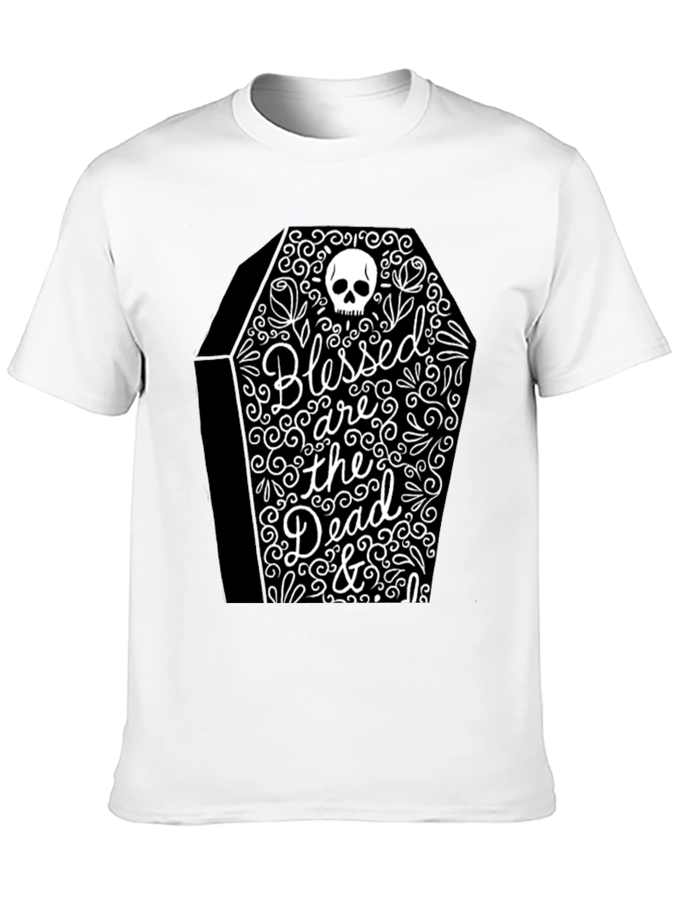 Blessed are the Dead T-Shirt - Gothic Coffin Design