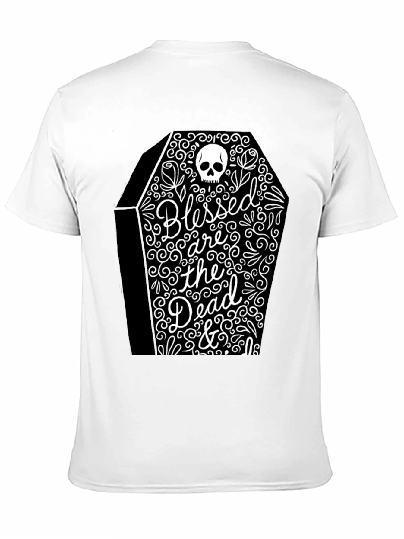 Blessed are the Dead T-Shirt - Gothic Coffin Design