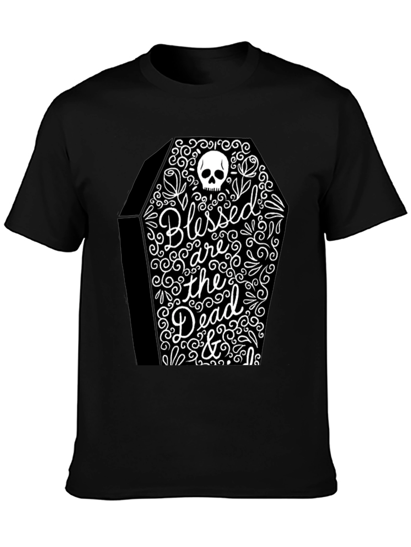 Blessed are the Dead T-Shirt - Gothic Coffin Design