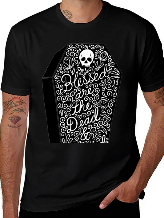 Blessed are the Dead T-Shirt - Gothic Coffin Design