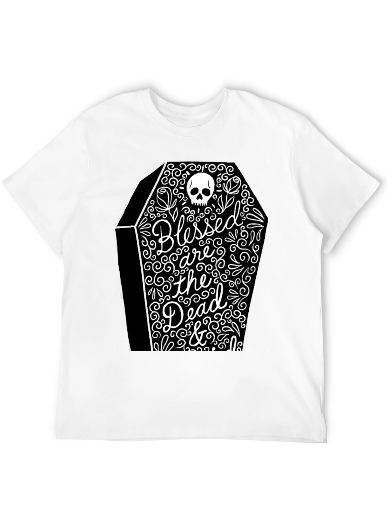 Blessed are the Dead T-Shirt - Gothic Coffin Design