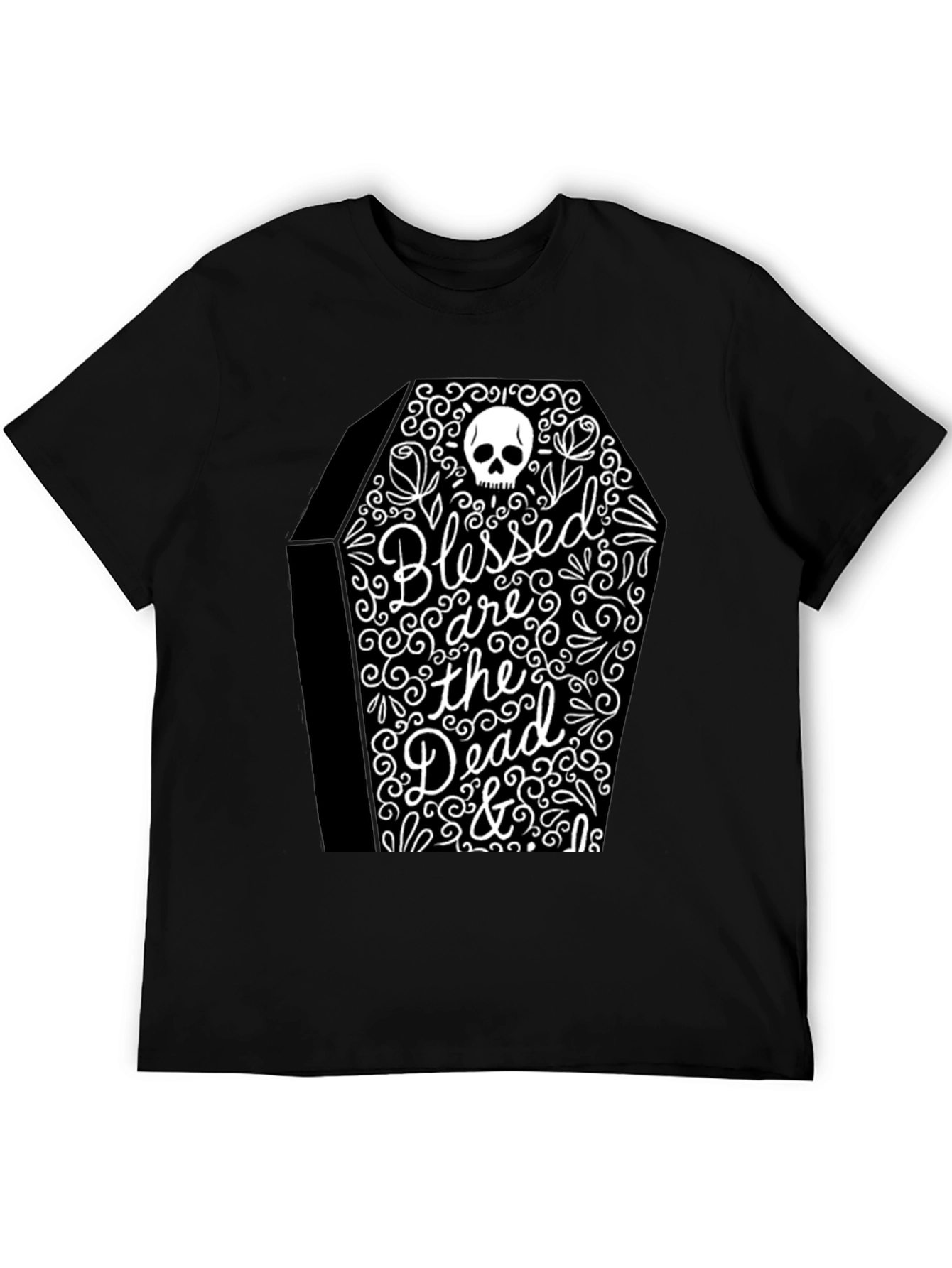 Blessed are the Dead T-Shirt - Gothic Coffin Design