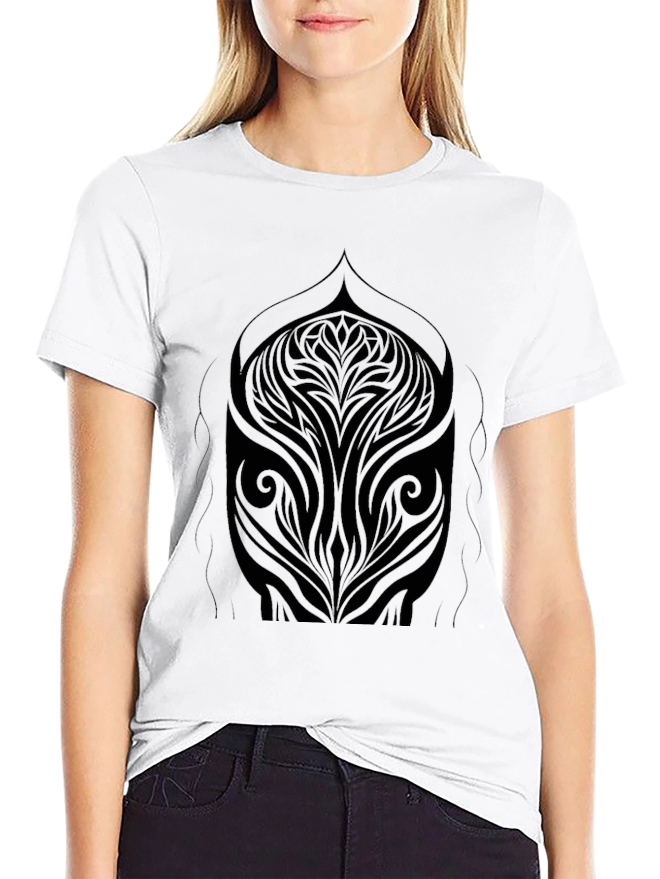 Abstract Tribal Art Black T-Shirt