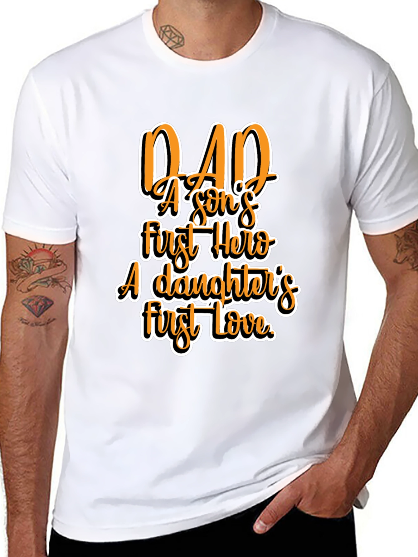 Dad Hero Love Graphic T-Shirt