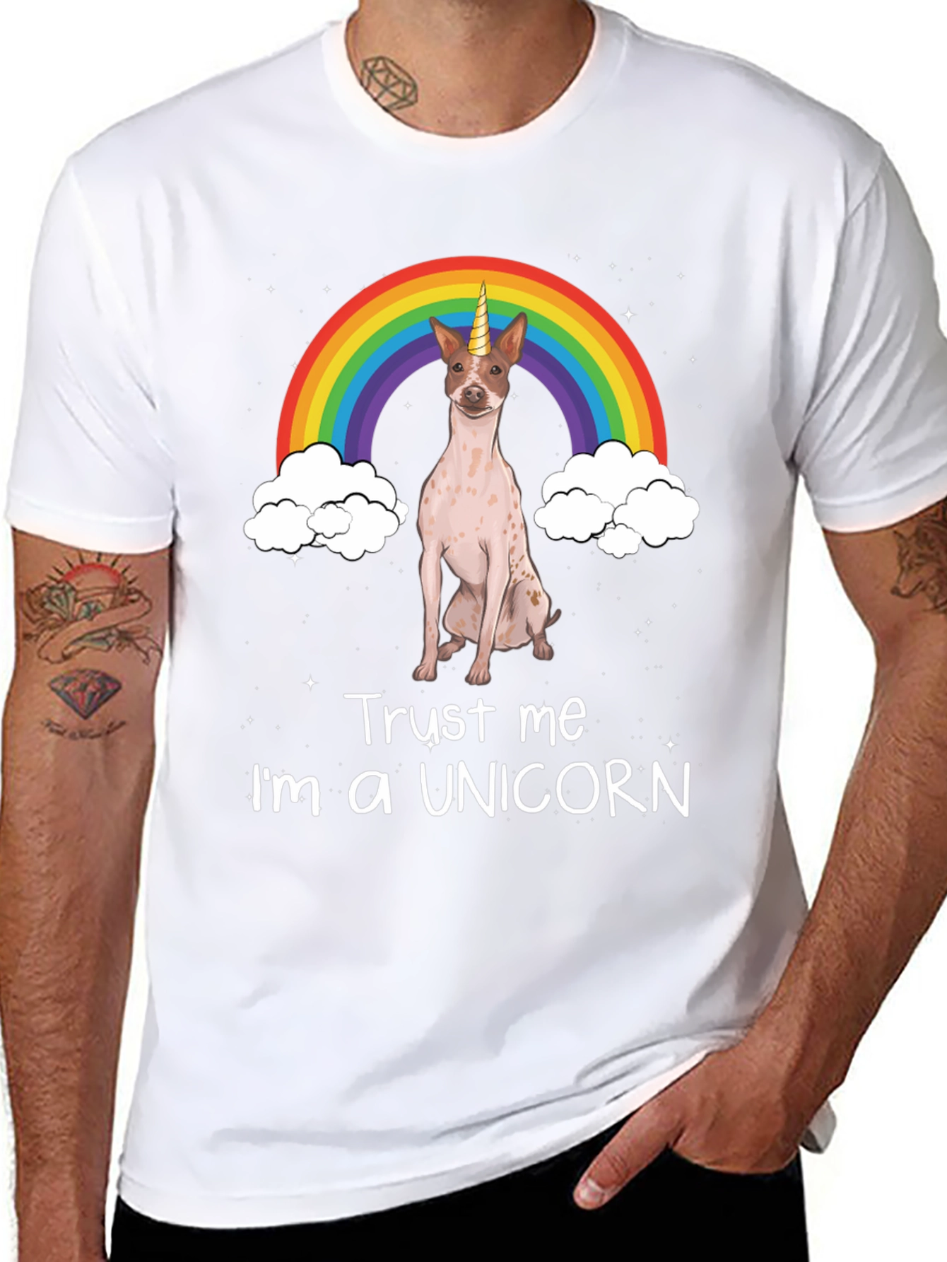 Unicorn Dog Graphic T-Shirt