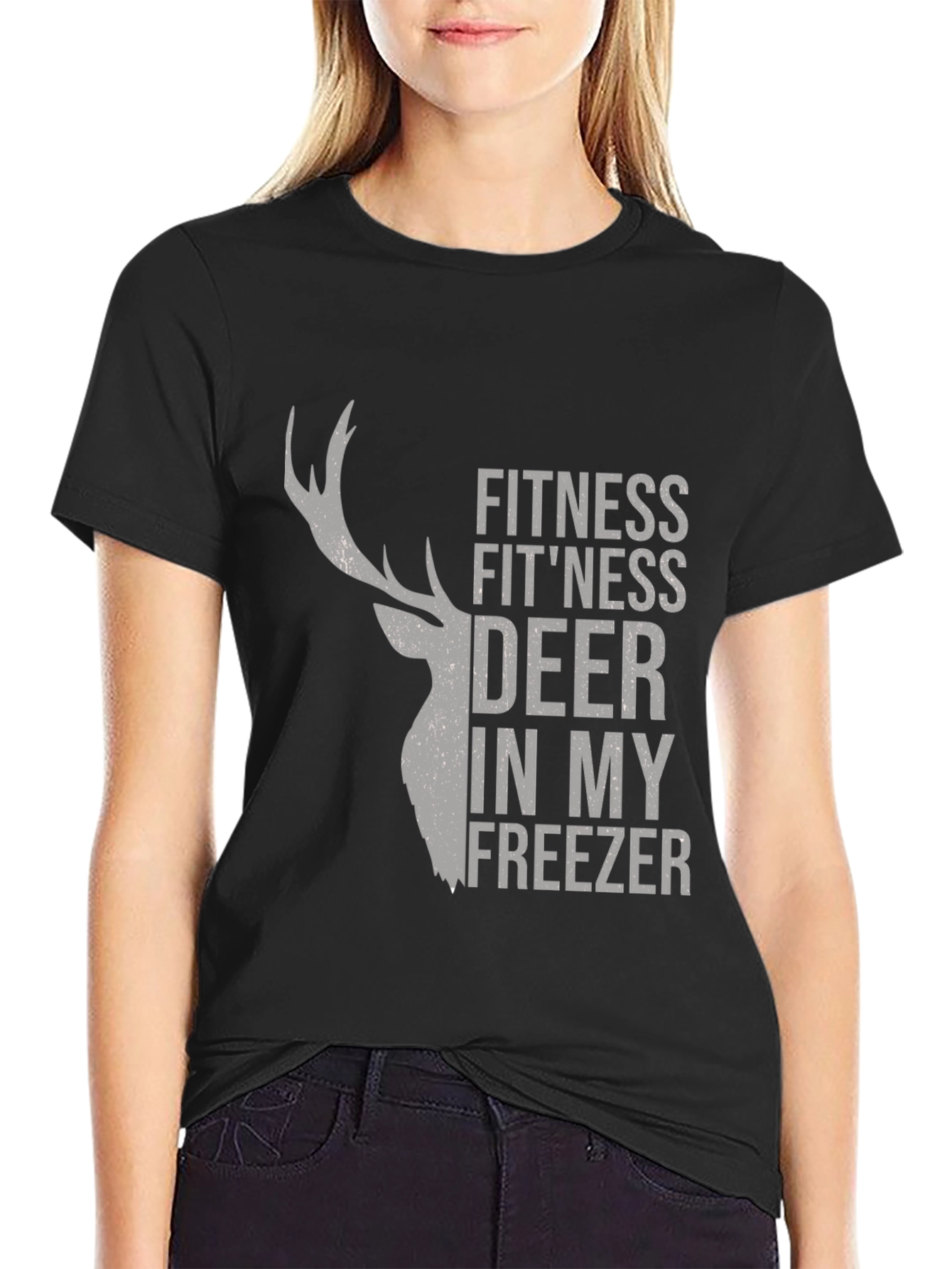 Fitness Deer Mens Graphic T-Shirt - Novelty Tee