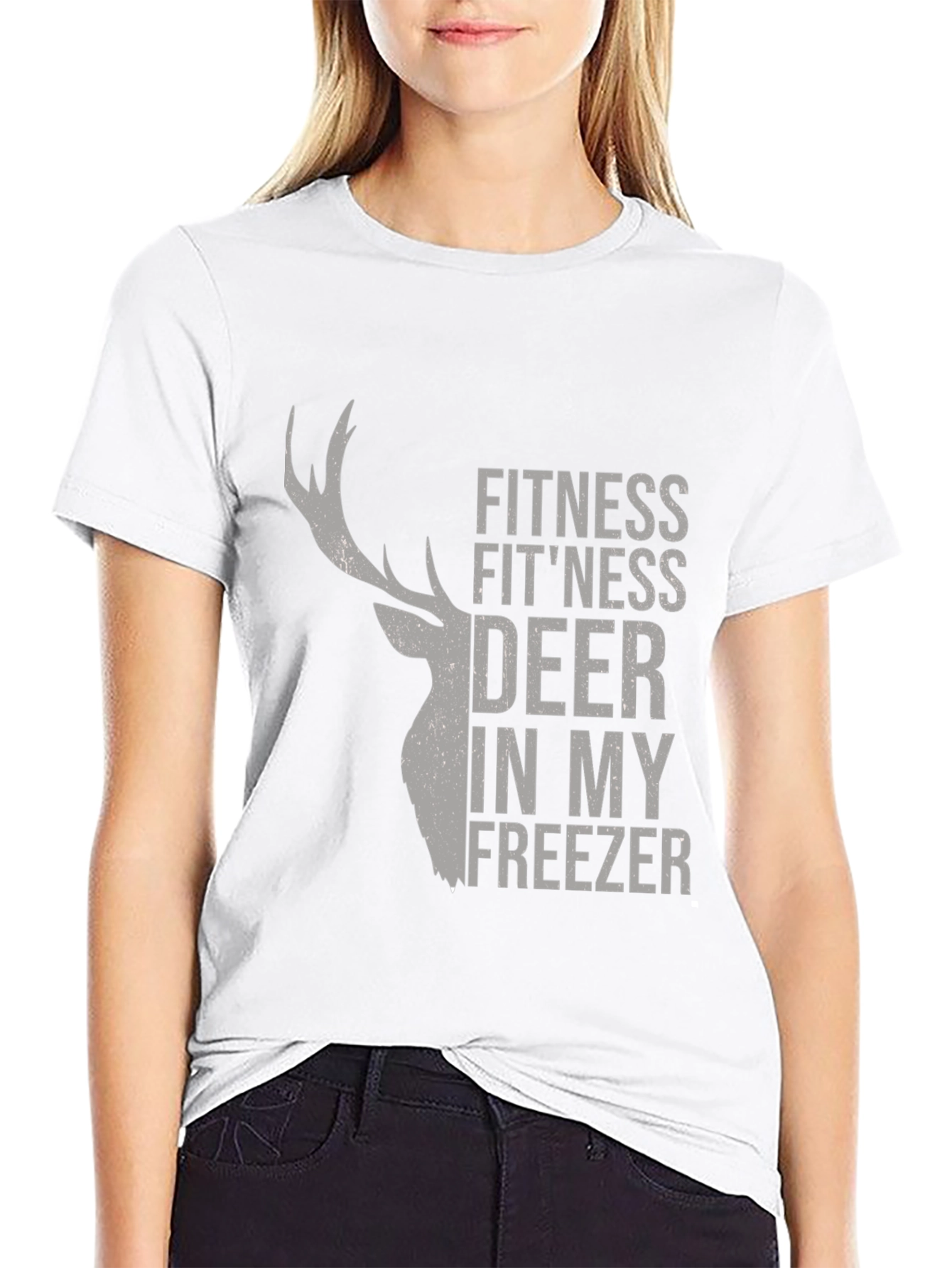 Fitness Deer Mens Graphic T-Shirt - Novelty Tee