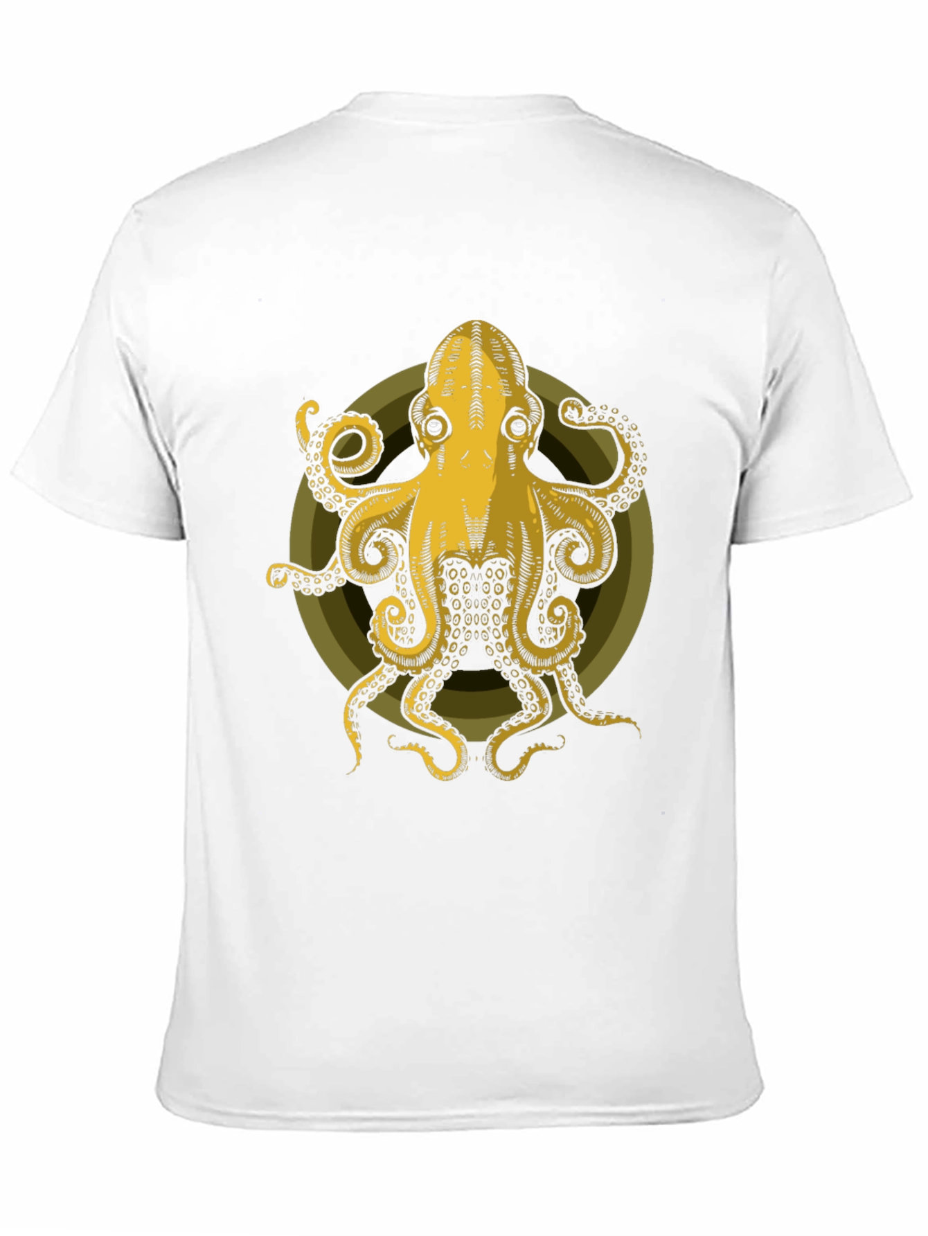 Octopus Graphic Tee - Mens Black Cotton T-Shirt