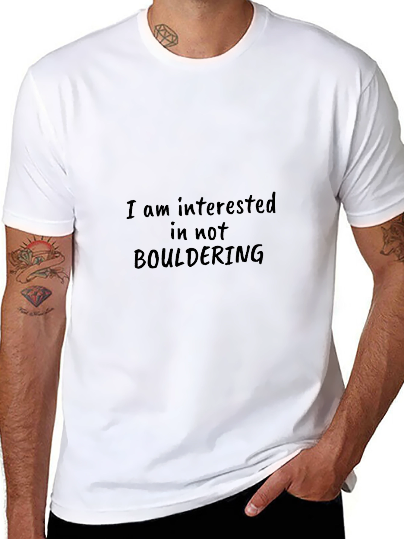 Funny Not Bouldering Black T-Shirt