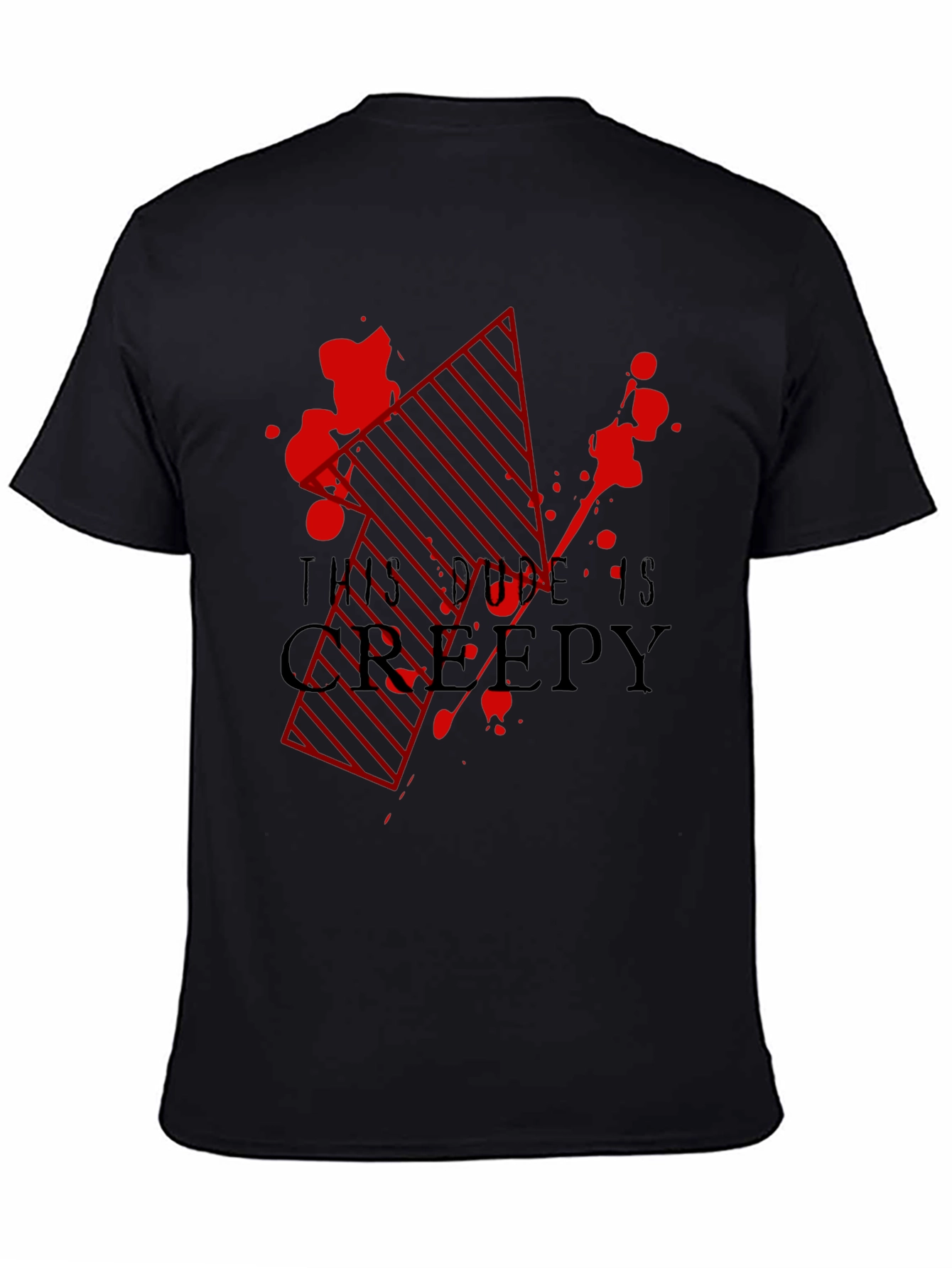 Creepy Dude Graphic Tee - Black T-Shirt