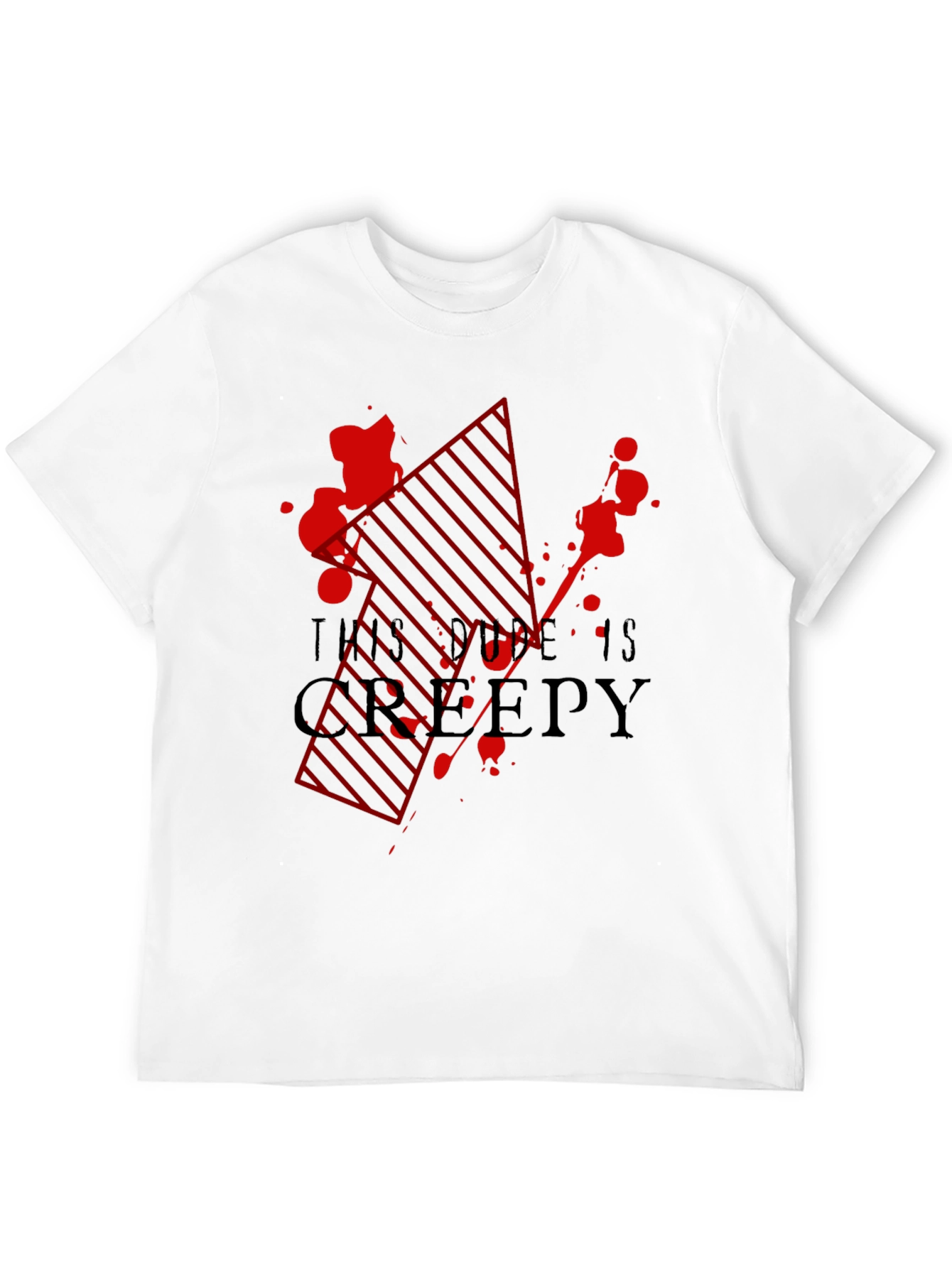 Creepy Dude Graphic Tee - Black T-Shirt