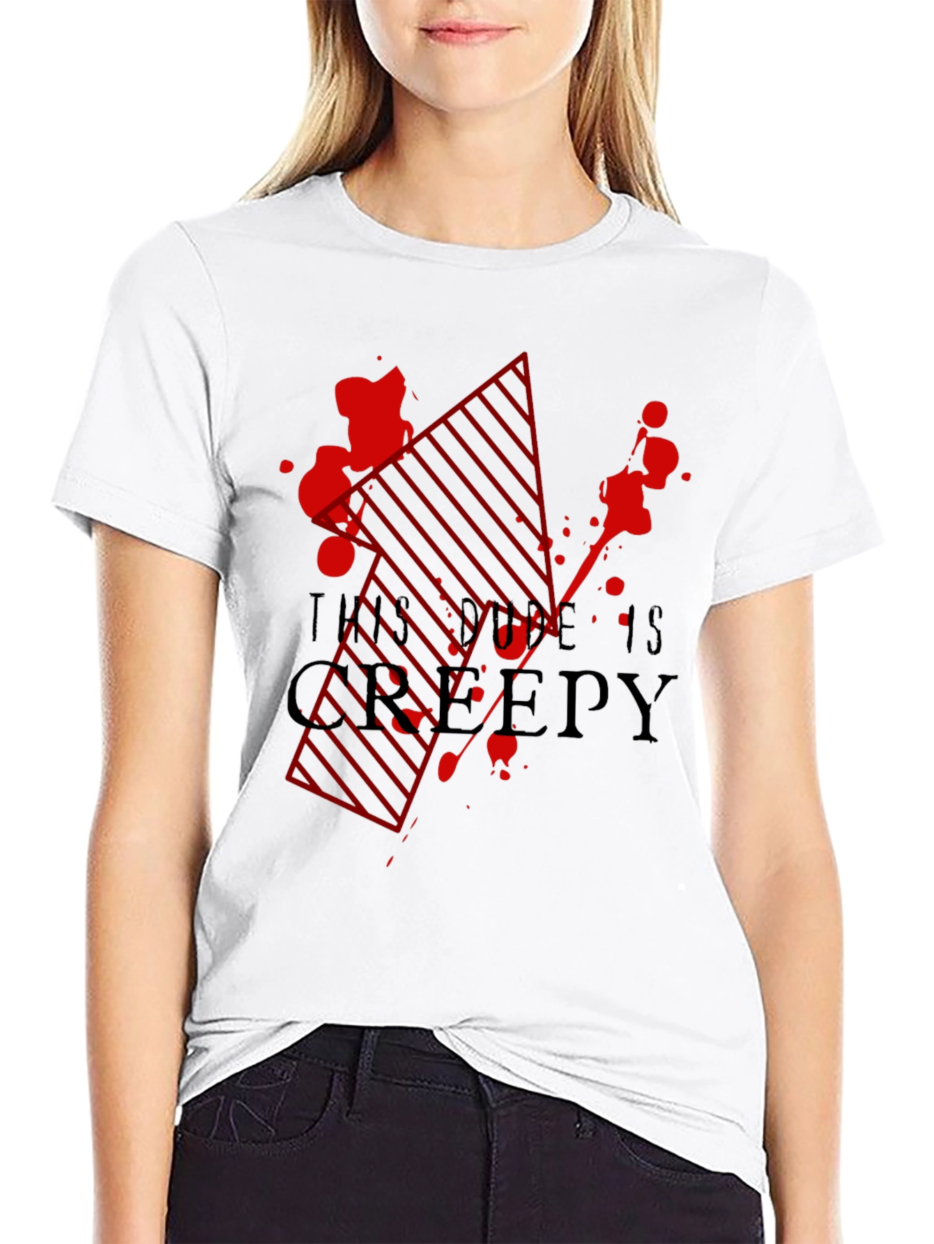 Creepy Dude Graphic Tee - Black T-Shirt