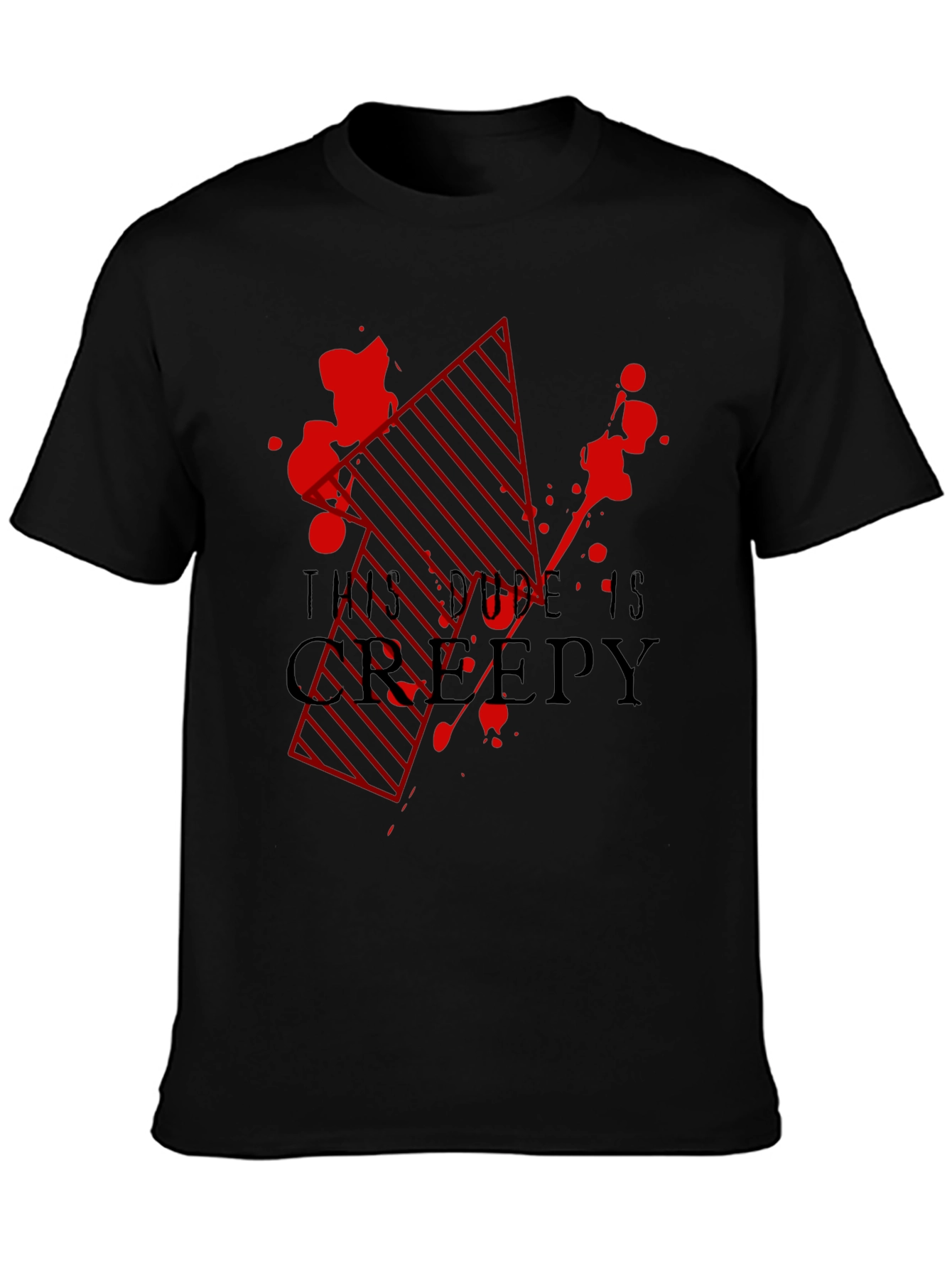 Creepy Dude Graphic Tee - Black T-Shirt