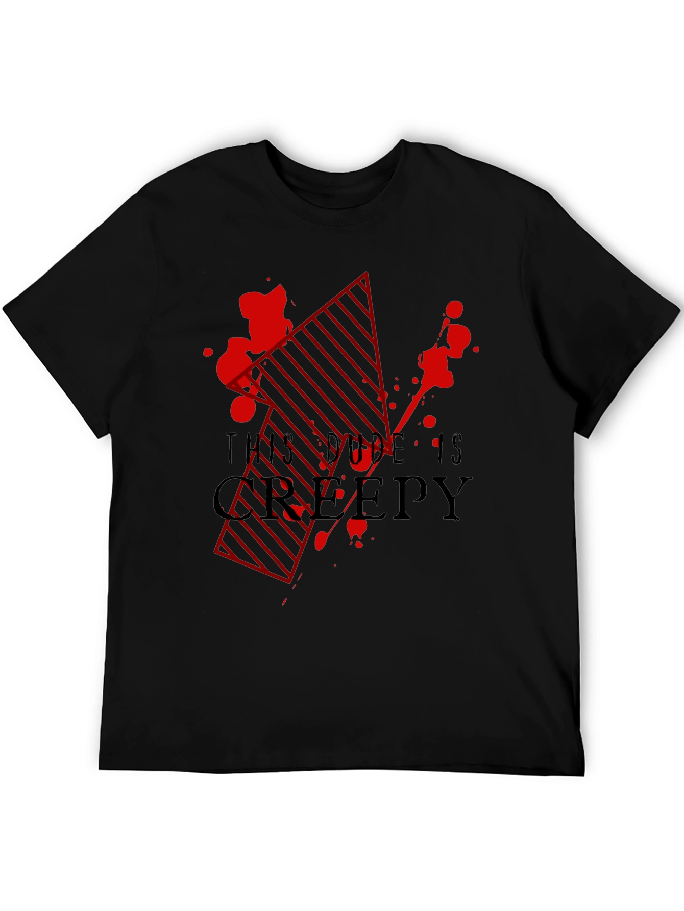 Creepy Dude Graphic Tee - Black T-Shirt