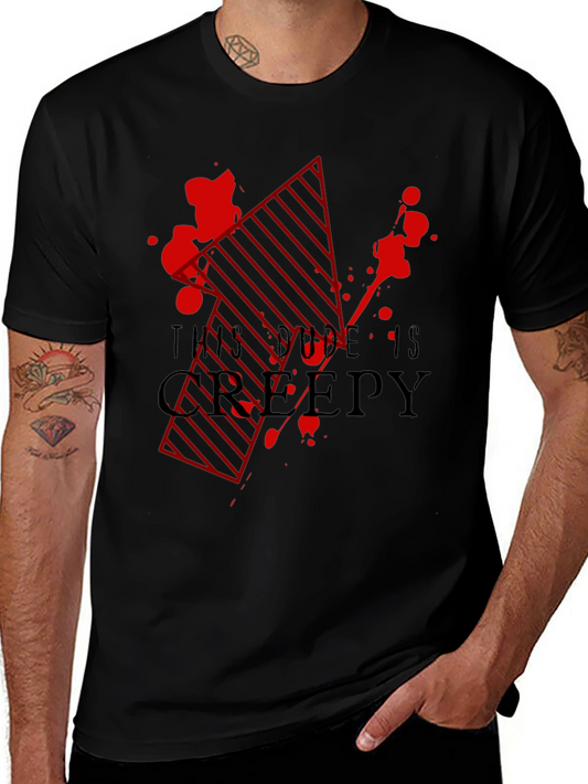 Creepy Dude Graphic Tee - Black T-Shirt