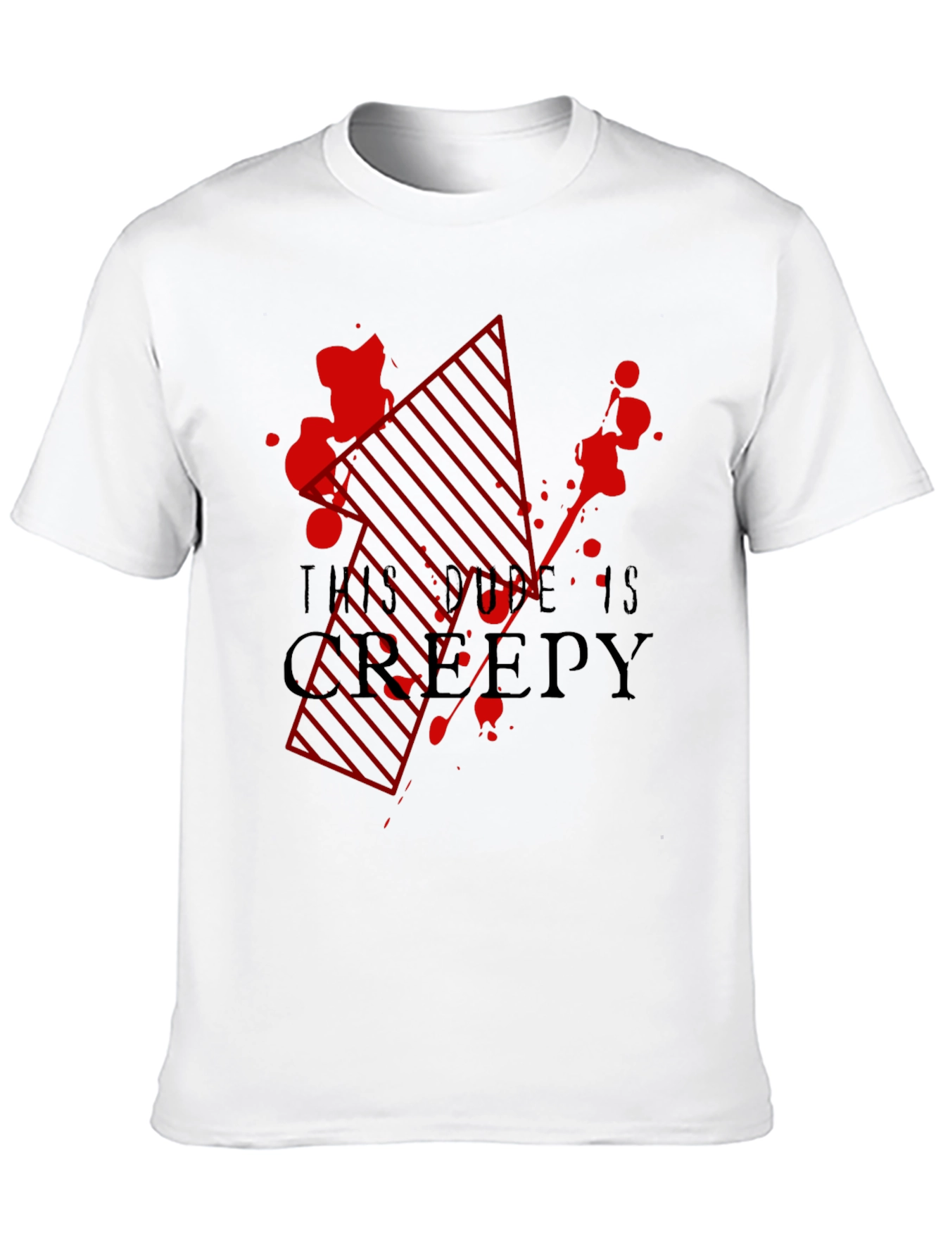 Creepy Dude Graphic Tee - Black T-Shirt