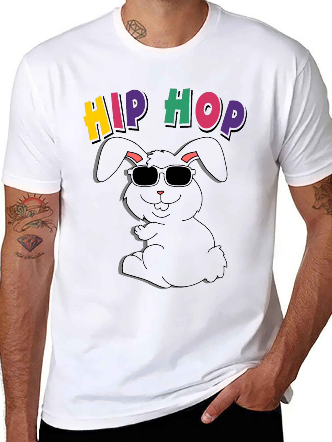Hip Hop Bunny T-Shirt - Cool Easter Tee