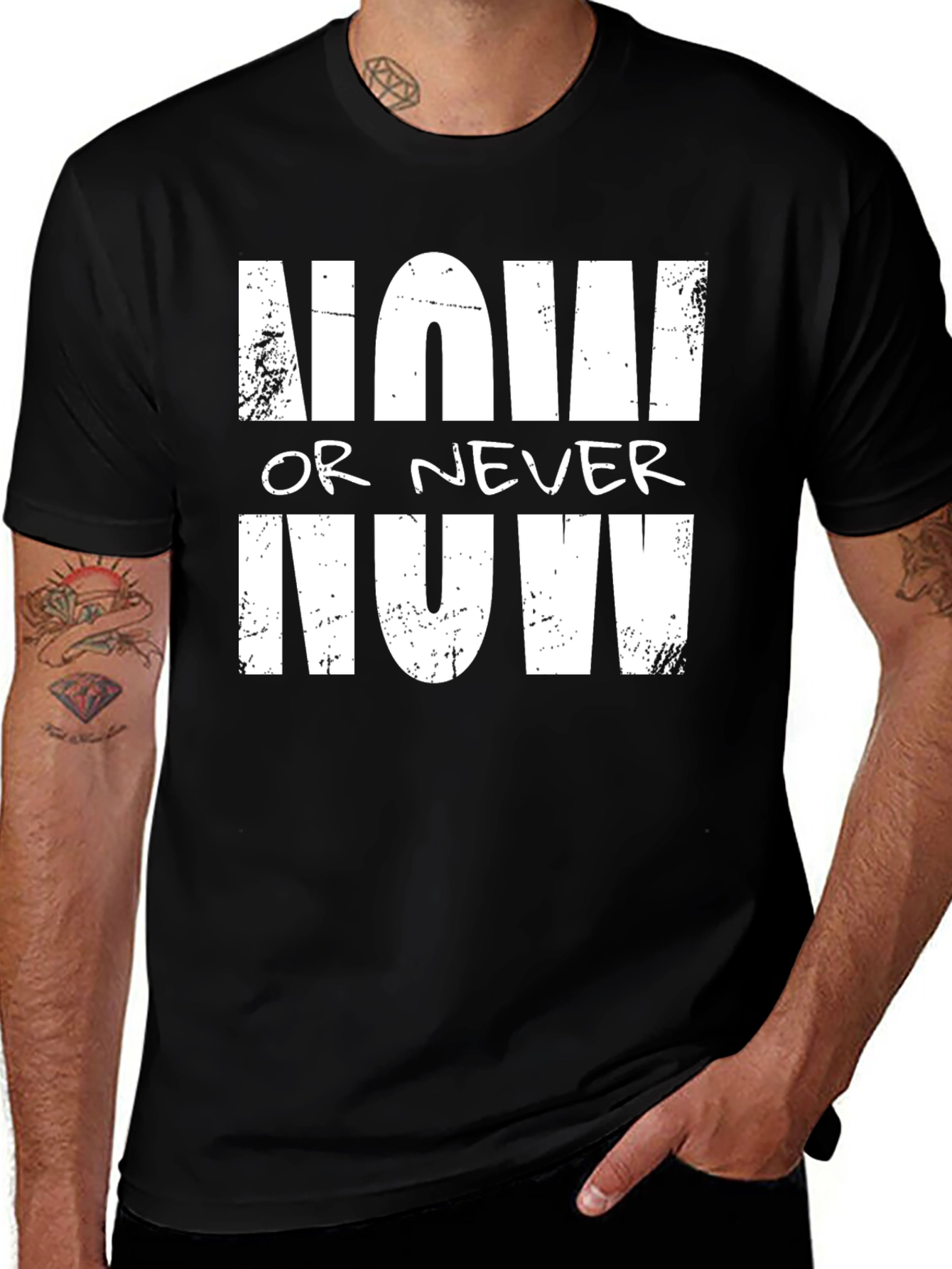 Now or Never T-Shirt - Bold Graphic Tee