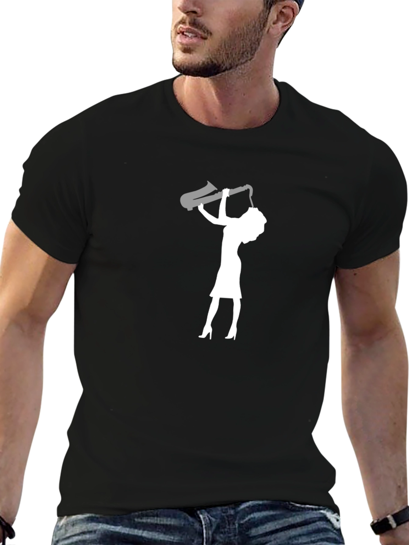 Saxophone Diva Black T-Shirt