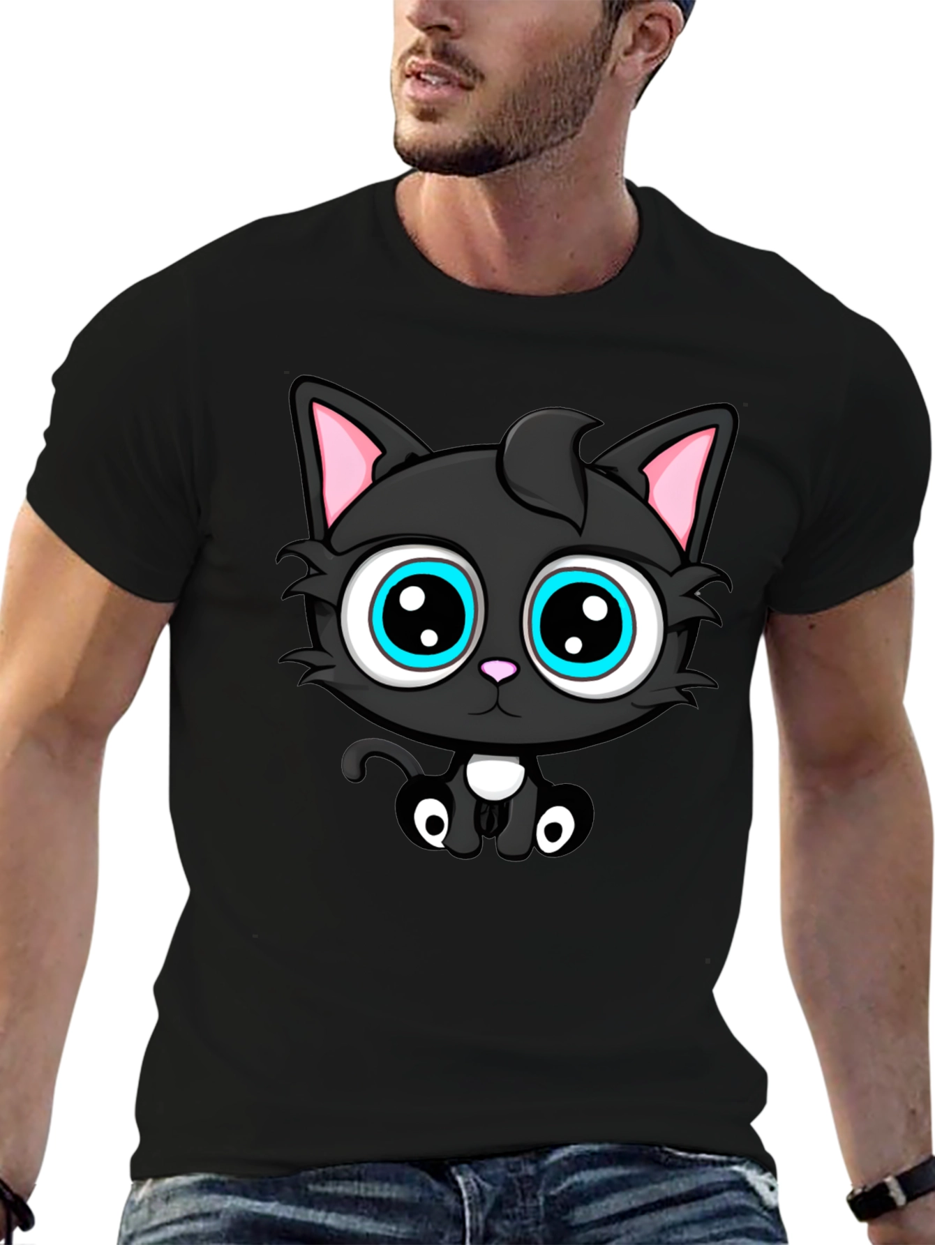 Cute Black Cat T-Shirt