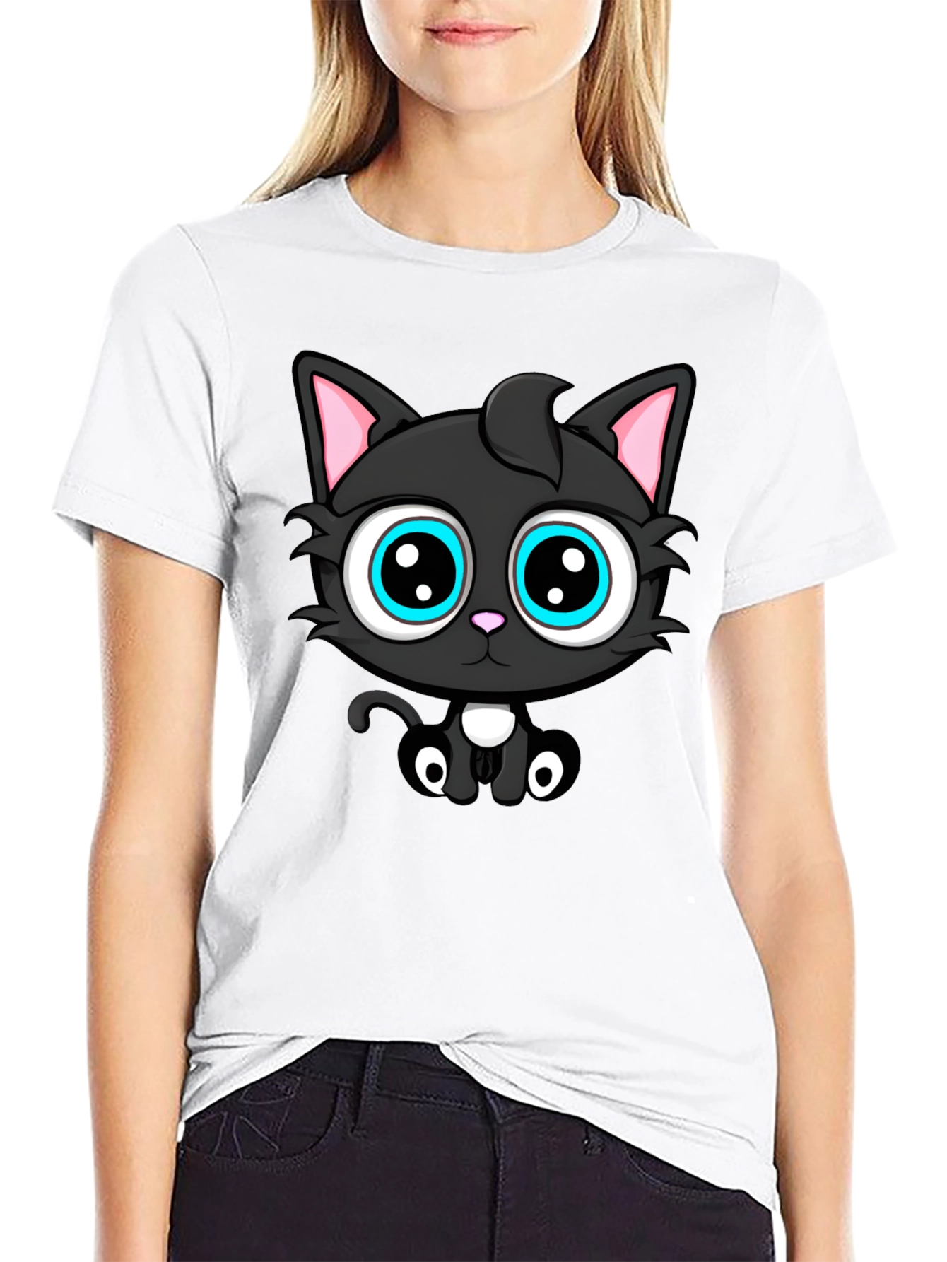 Cute Black Cat T-Shirt
