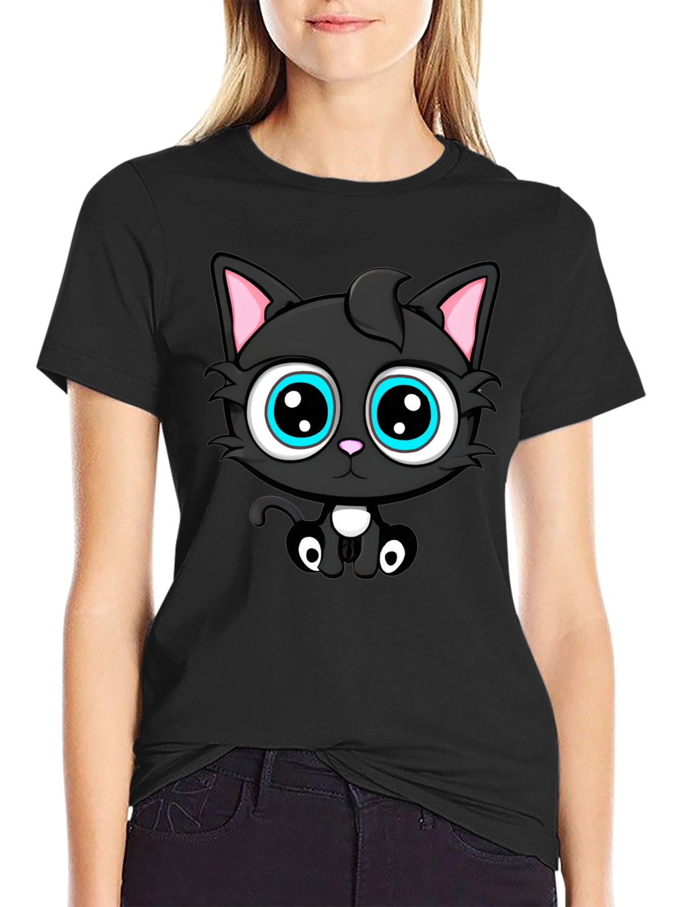 Cute Black Cat T-Shirt