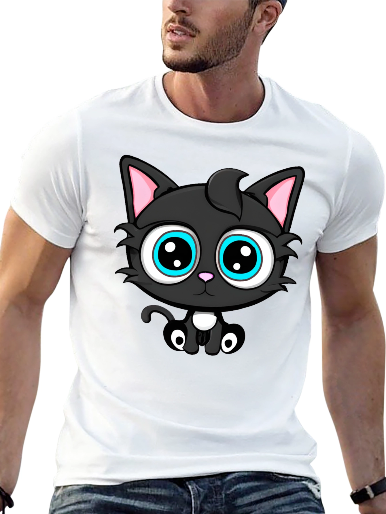 Cute Black Cat T-Shirt