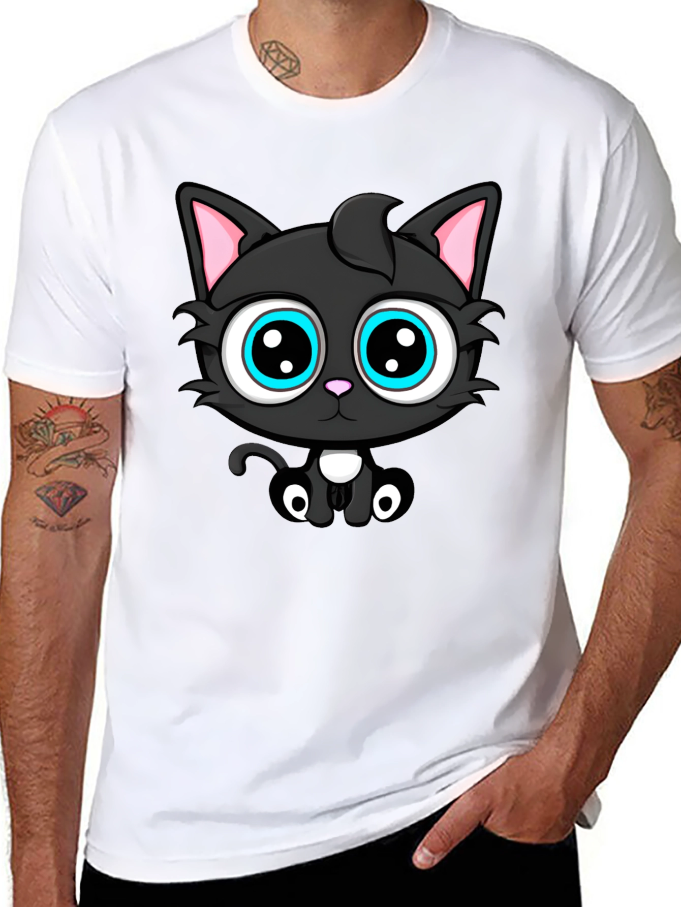 Cute Black Cat T-Shirt