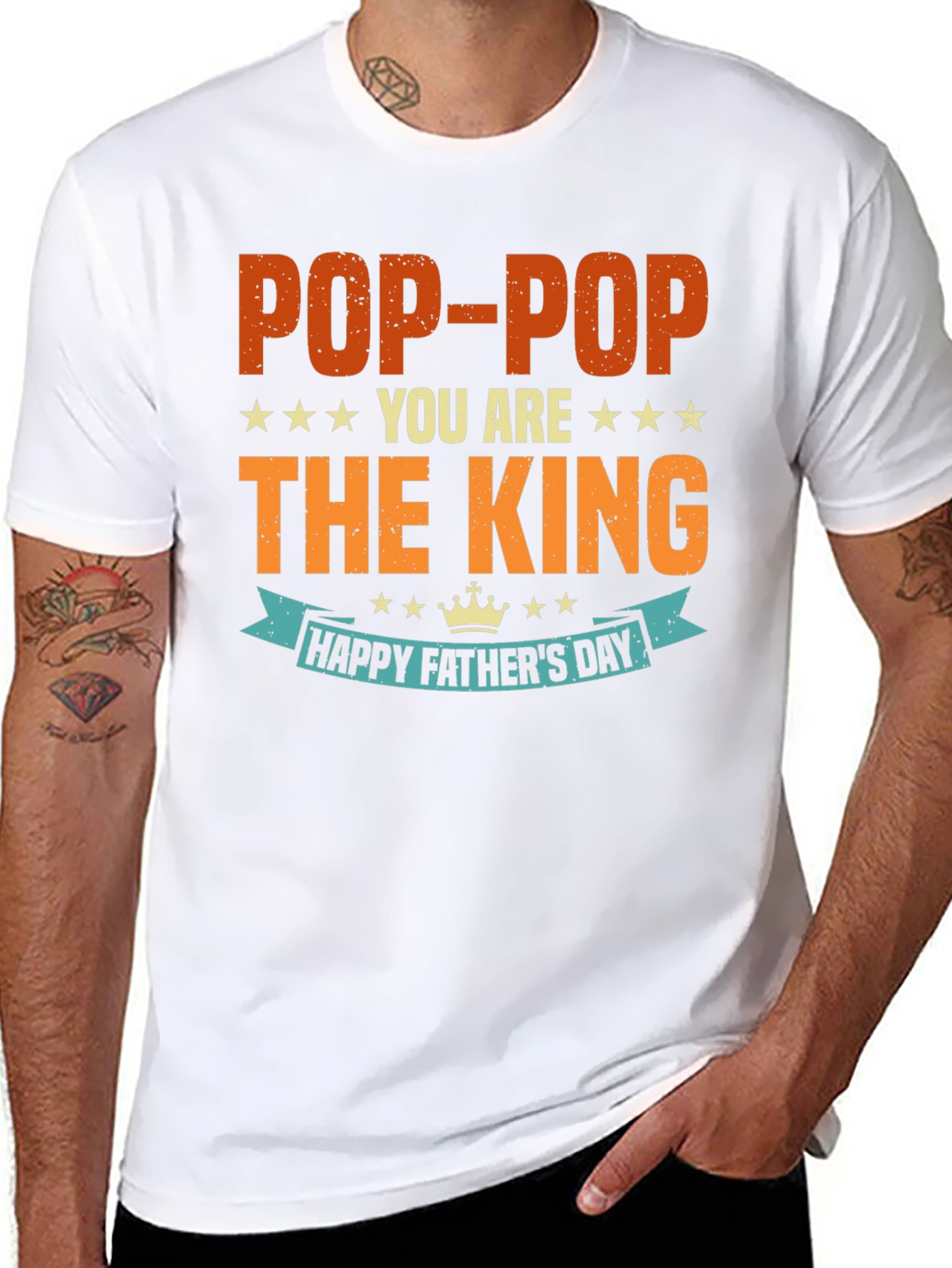Pop-Pop King Fathers Day T-Shirt