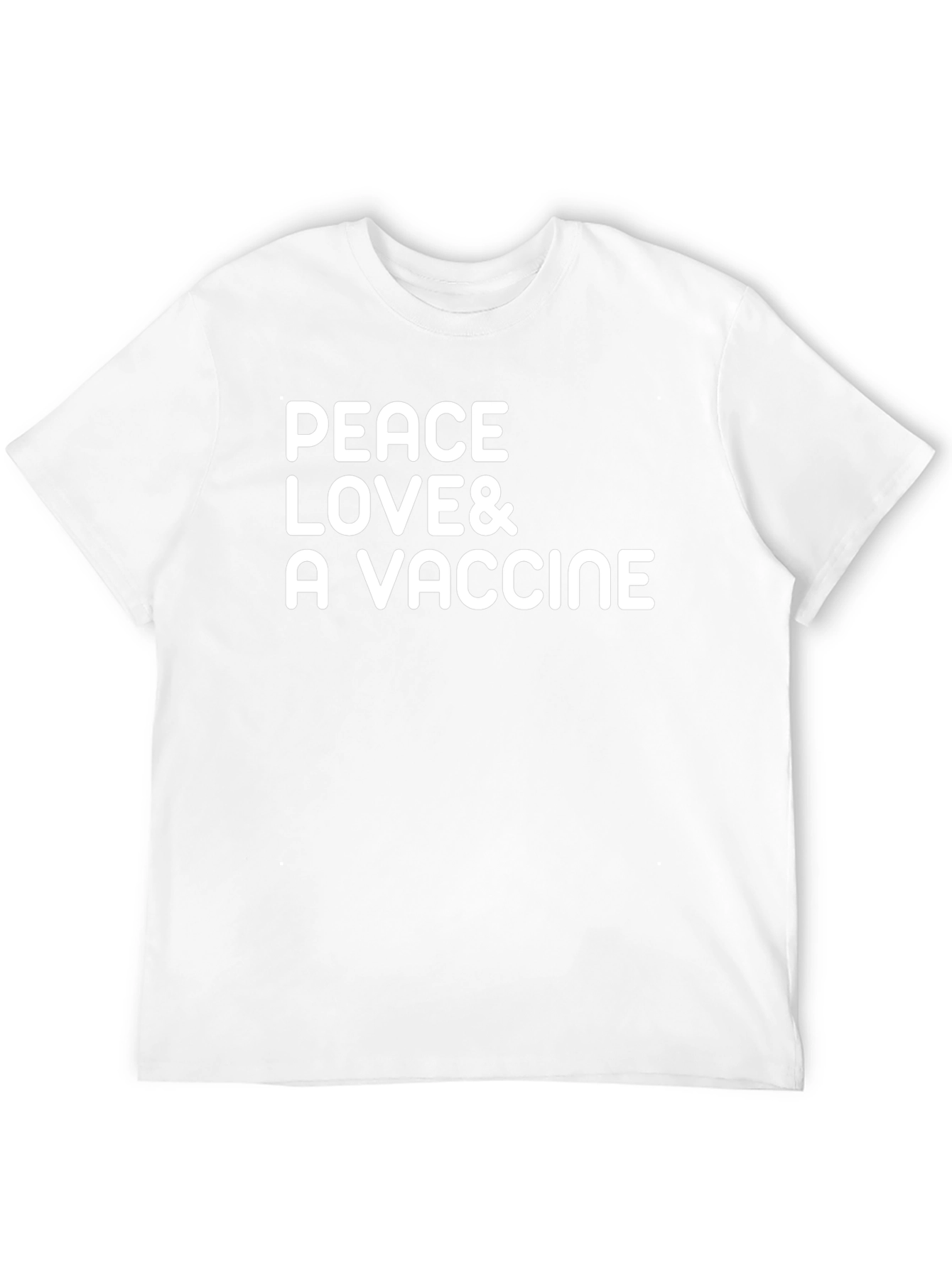Peace Love & A Vaccine Black T-Shirt
