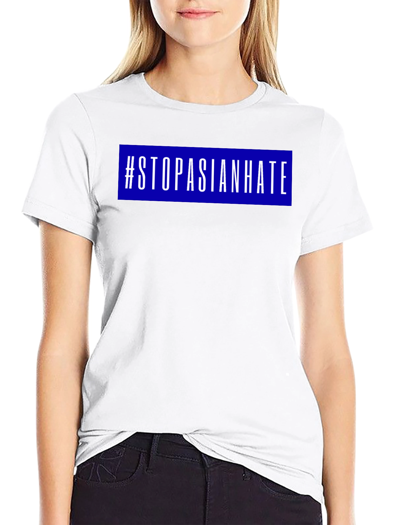 #StopAsianHate Graphic Tee - Black Crew Neck Shirt