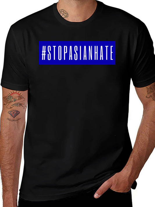 #StopAsianHate Graphic Tee - Black Crew Neck Shirt