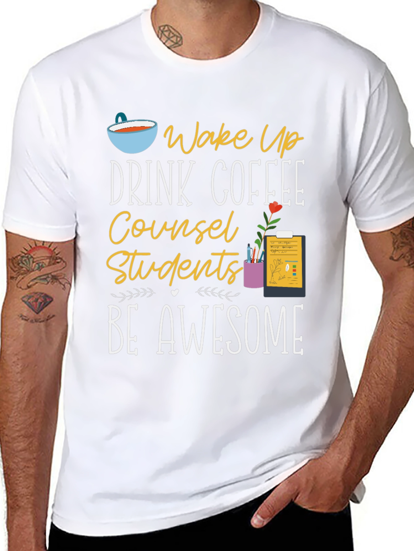 Counselor Coffee T-Shirt - Be Awesome