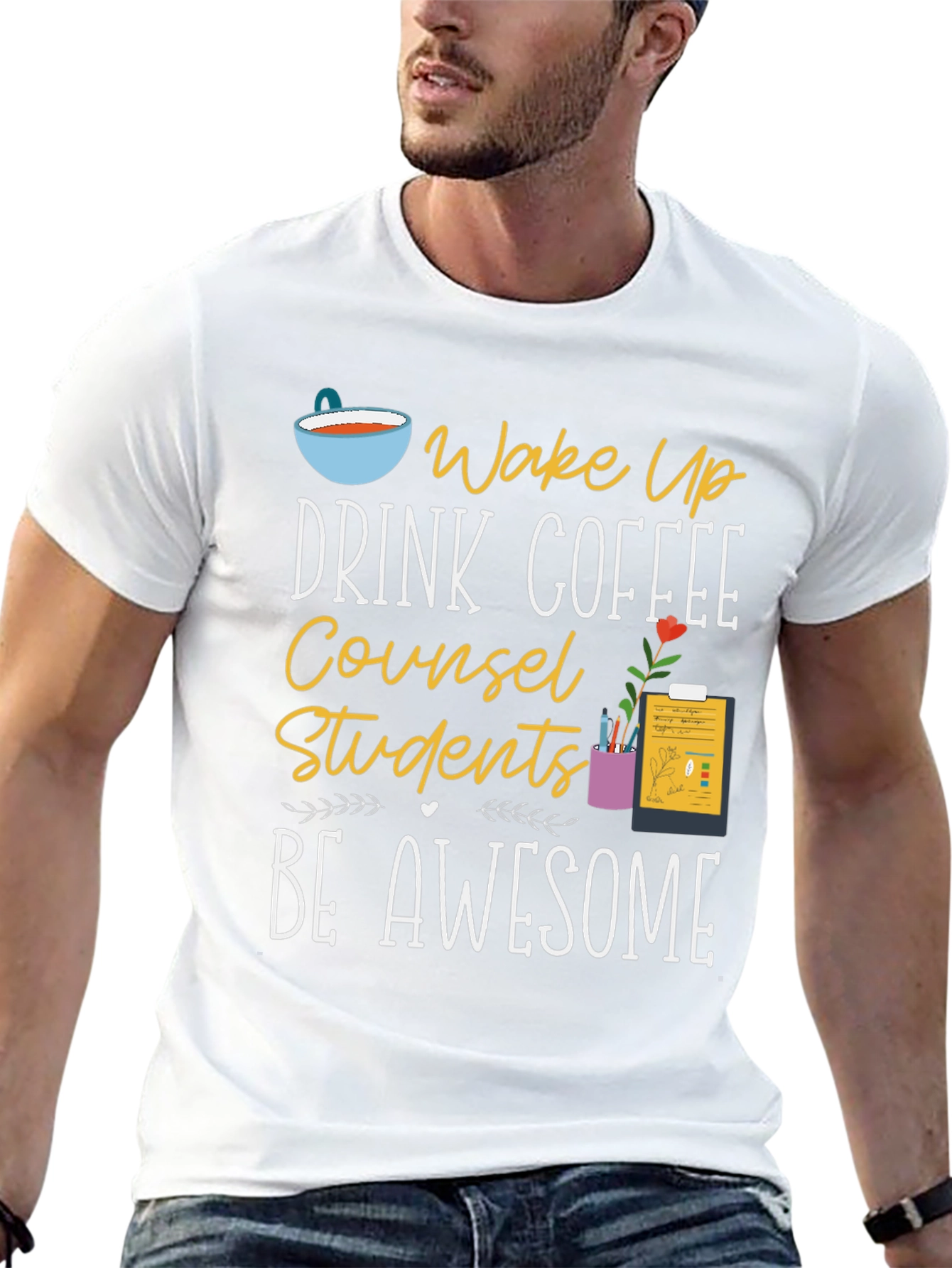 Counselor Coffee T-Shirt - Be Awesome