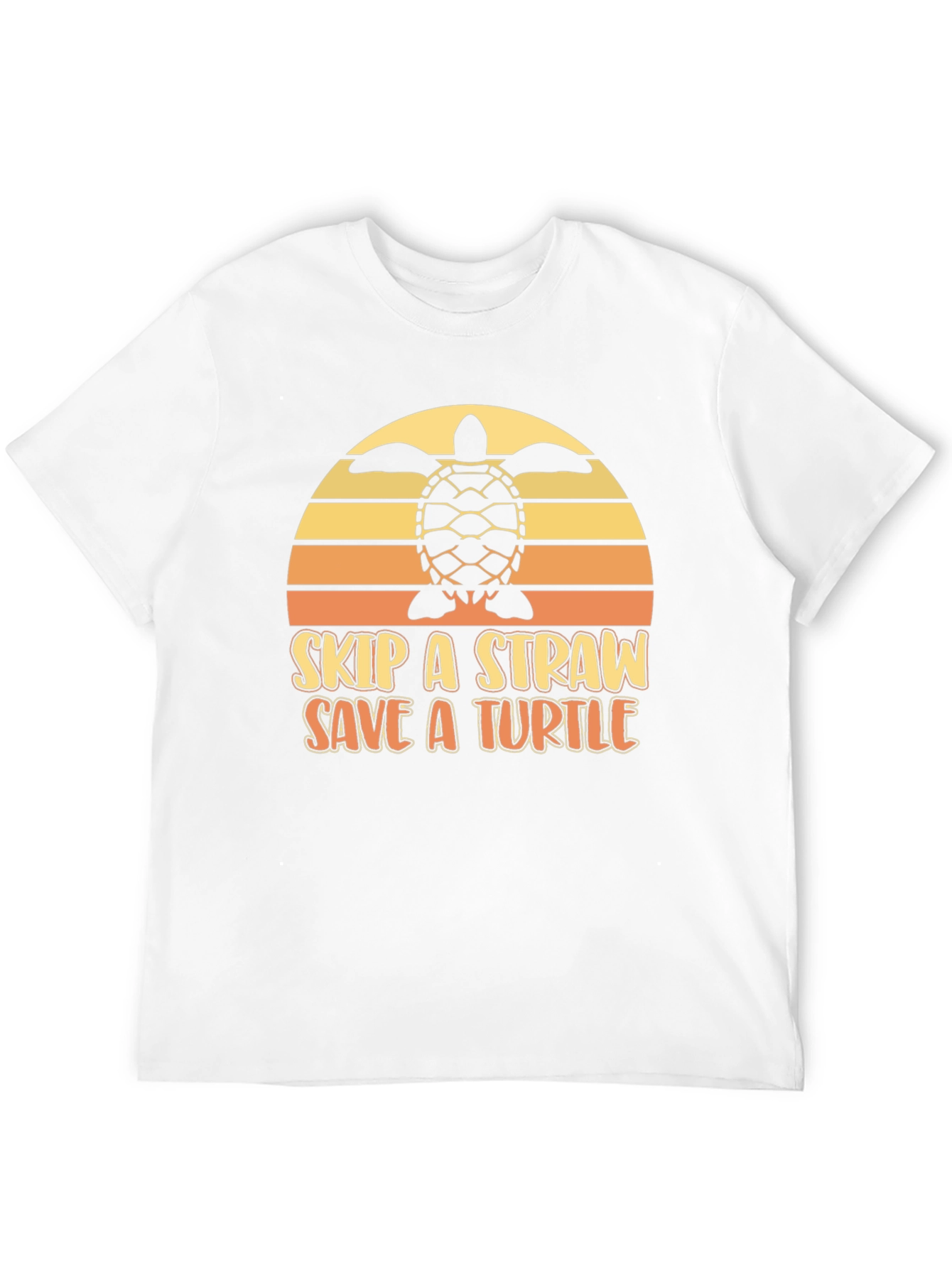 Skip a Straw Save a Turtle Black Graphic Tee