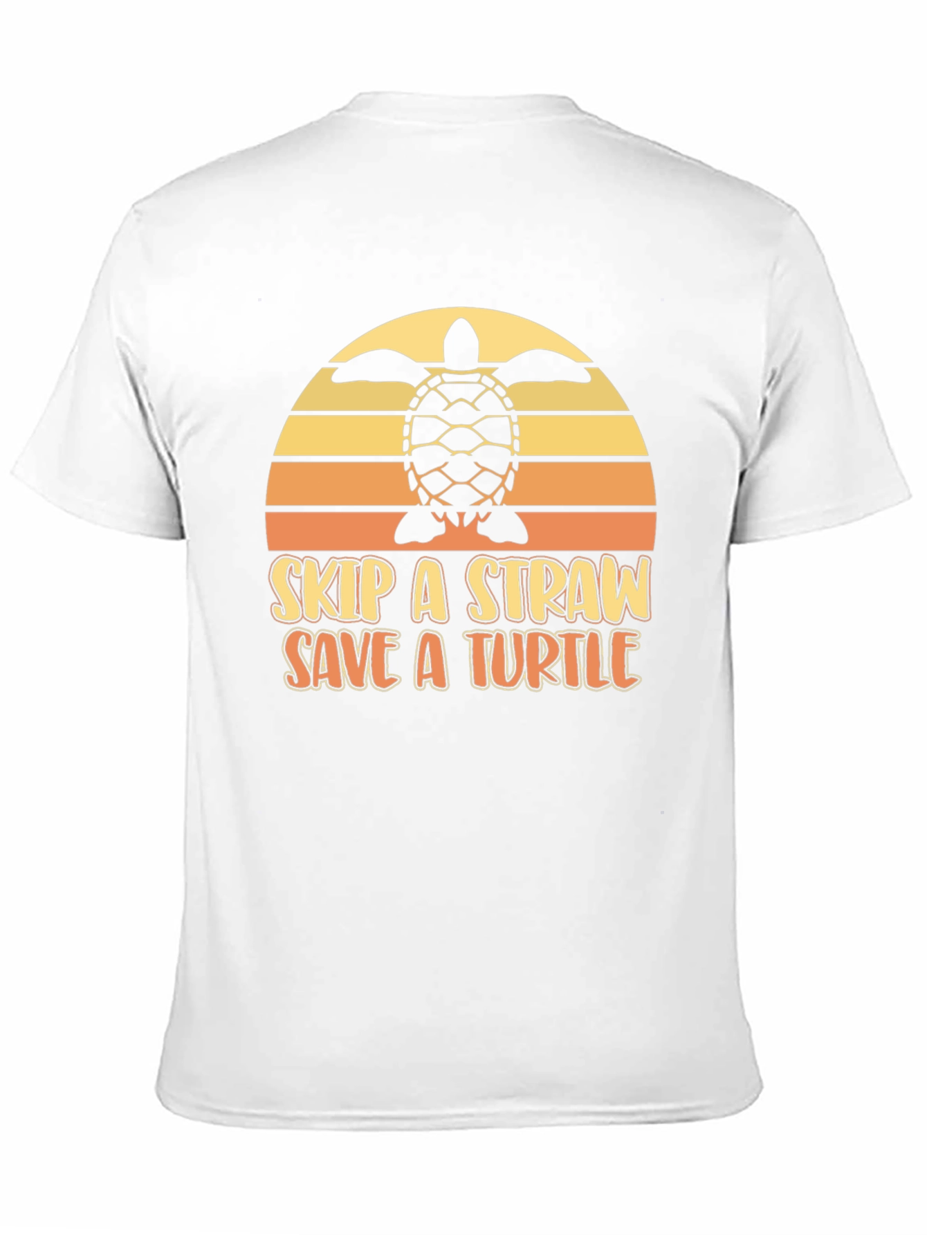 Skip a Straw Save a Turtle Black Graphic Tee