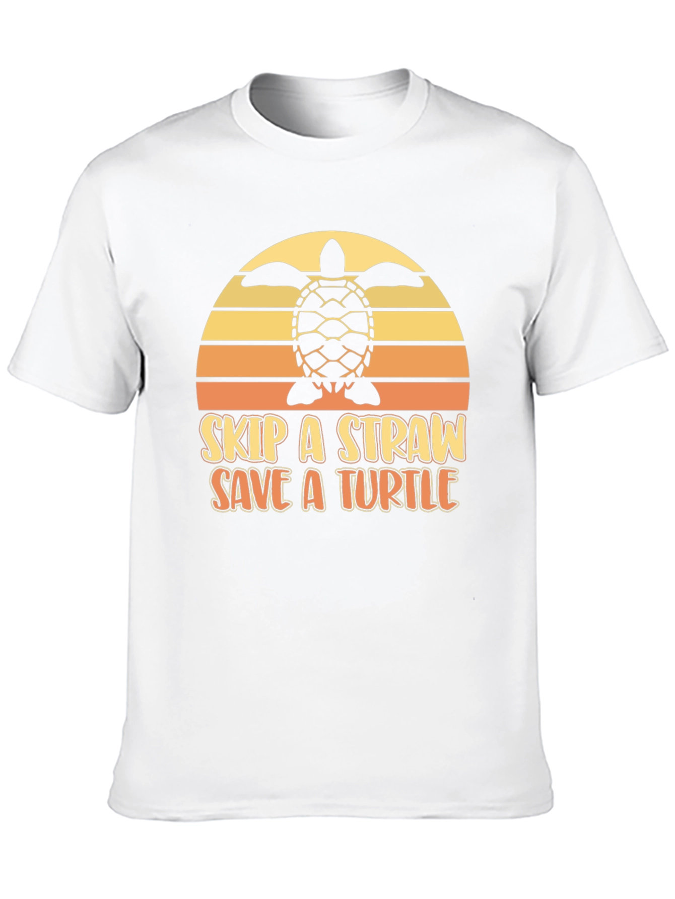 Skip a Straw Save a Turtle Black Graphic Tee