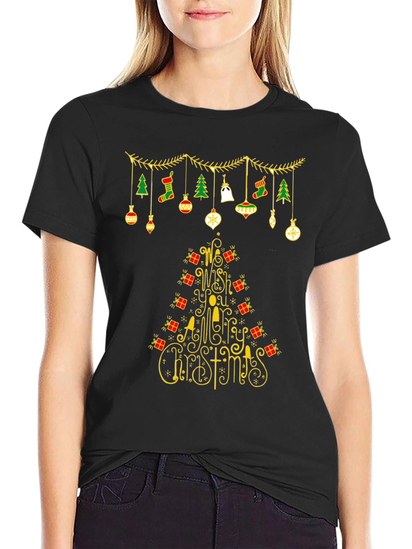 Festive Christmas Tree T-Shirt Holiday Apparel